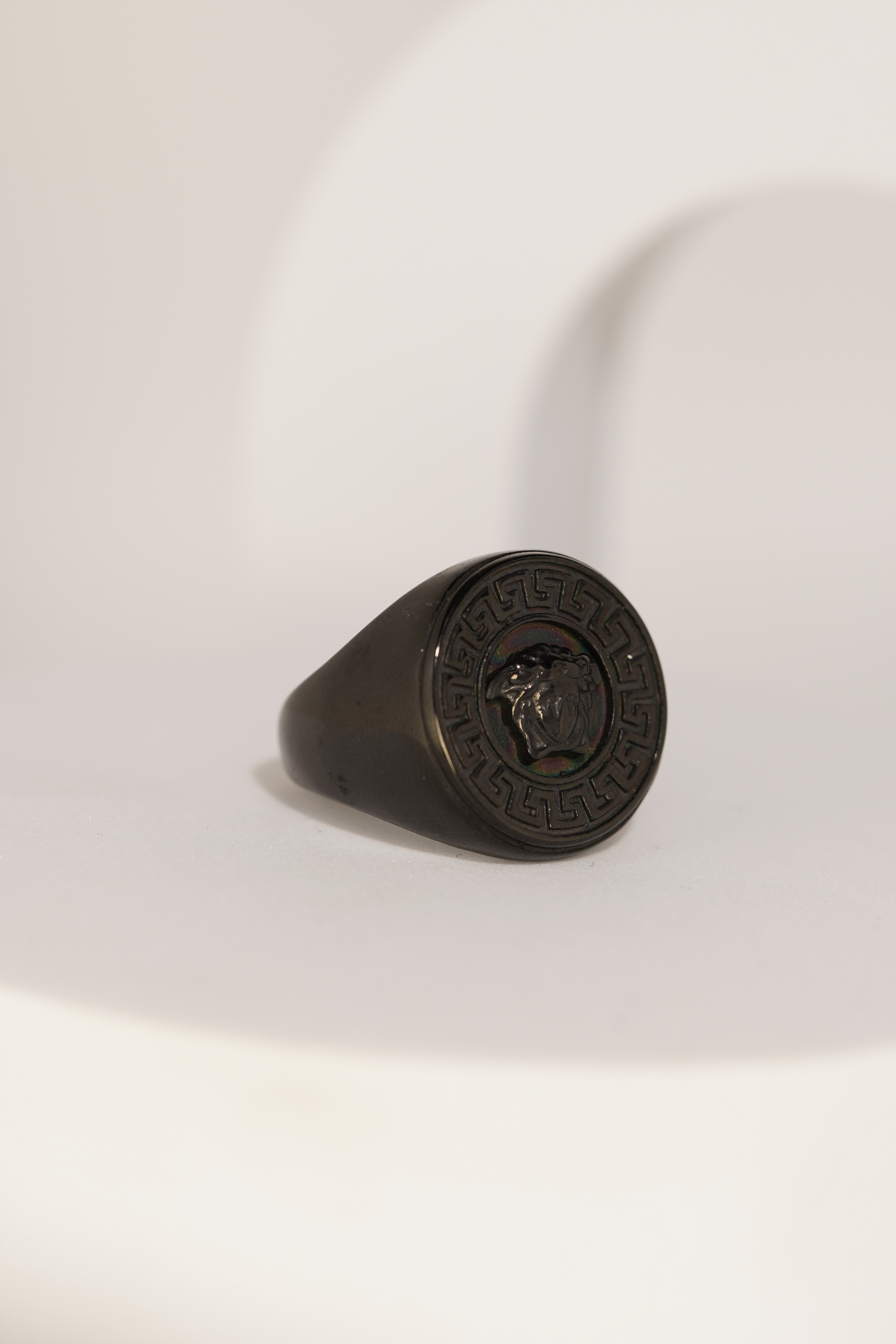Premium Black Rainbow Finish Finger Ring For Men worldjewel.in men's ring