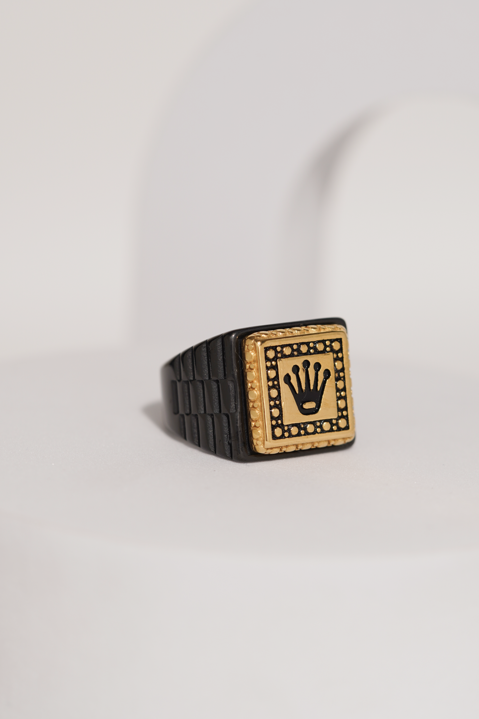 18k Gold Tone Crown Ring For Men worldjewel.in men's ring