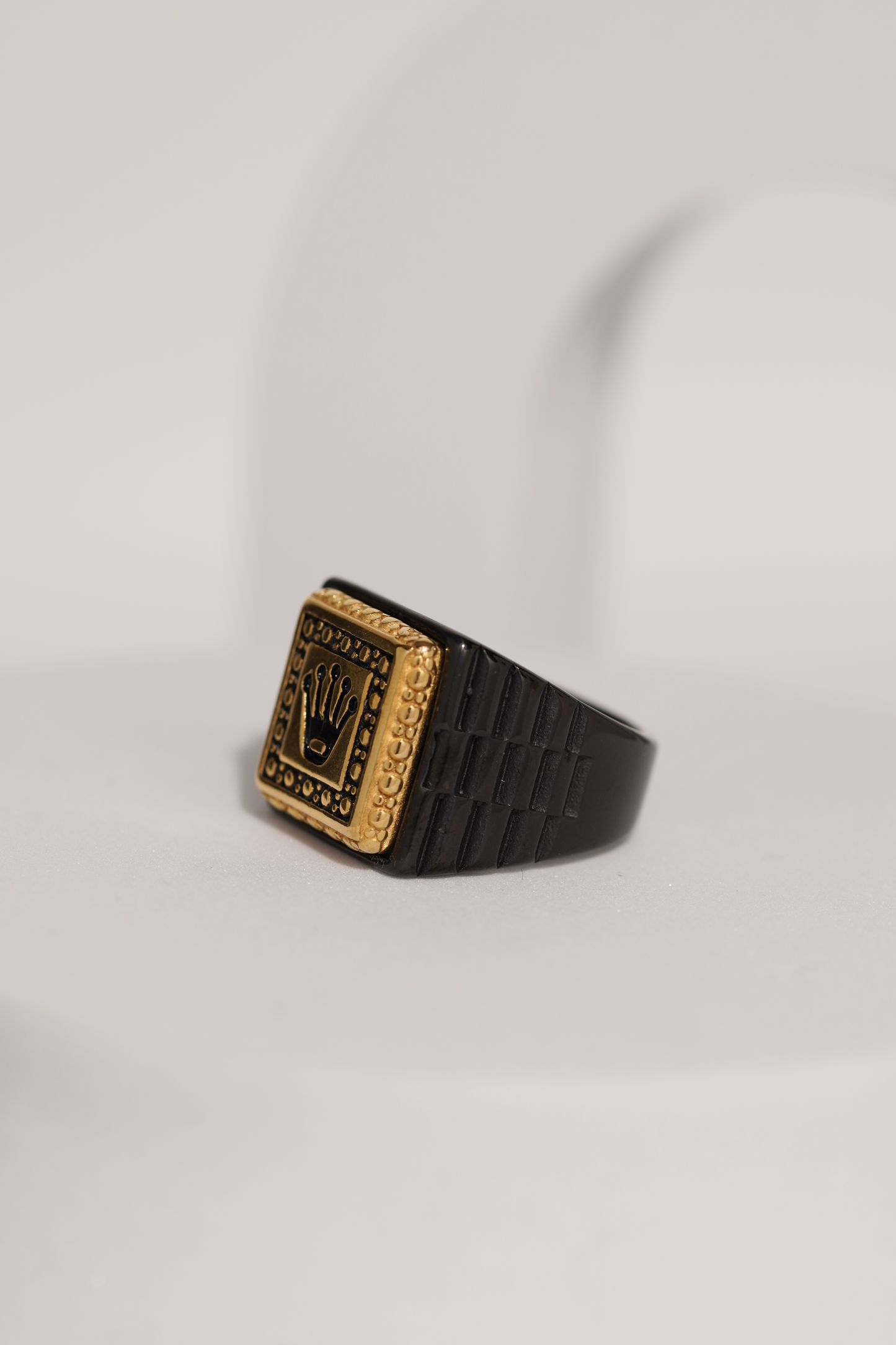 18k Gold Tone Crown Ring For Men worldjewel.in men's ring