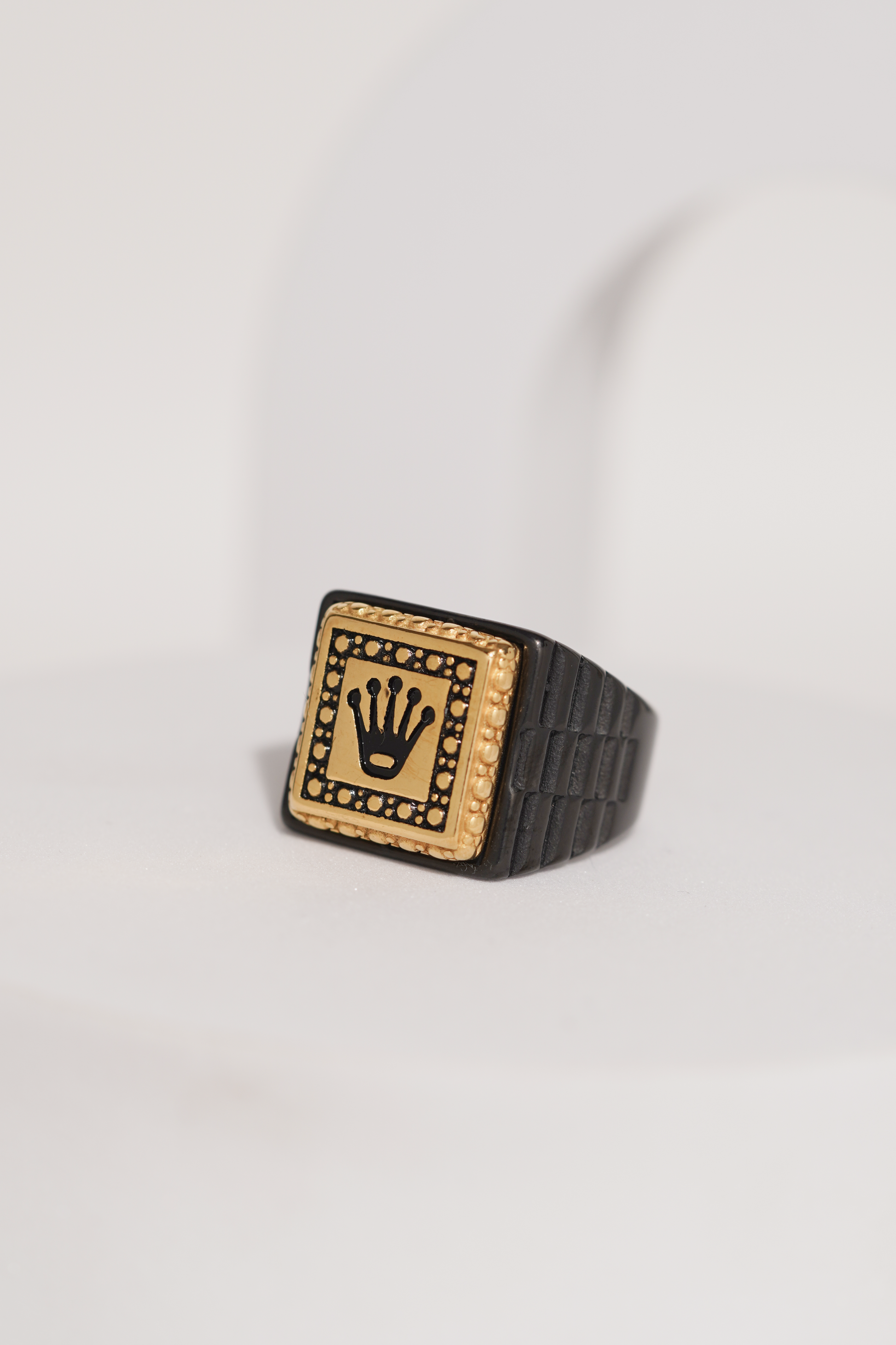 18k Gold Tone Crown Ring For Men worldjewel.in men's ring