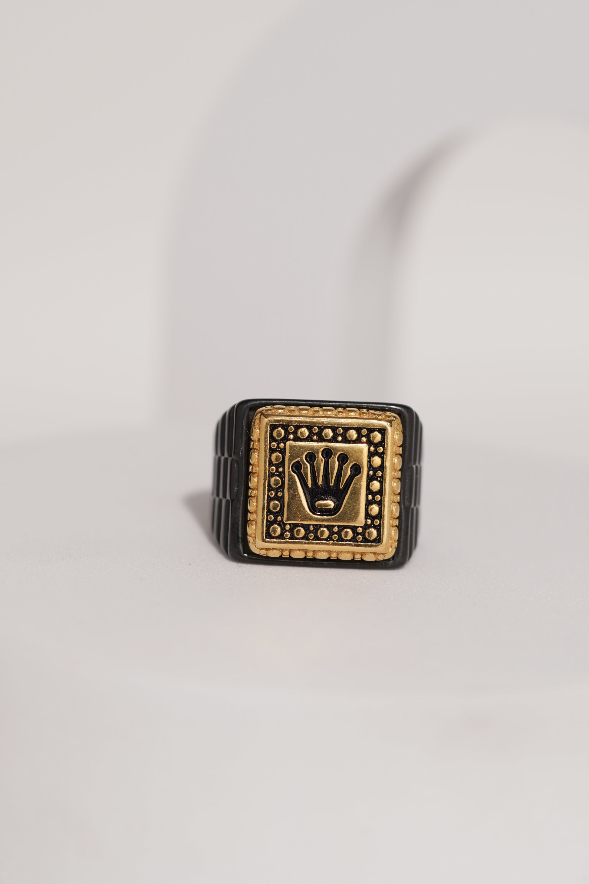 18k Gold Tone Crown Ring For Men worldjewel.in men's ring