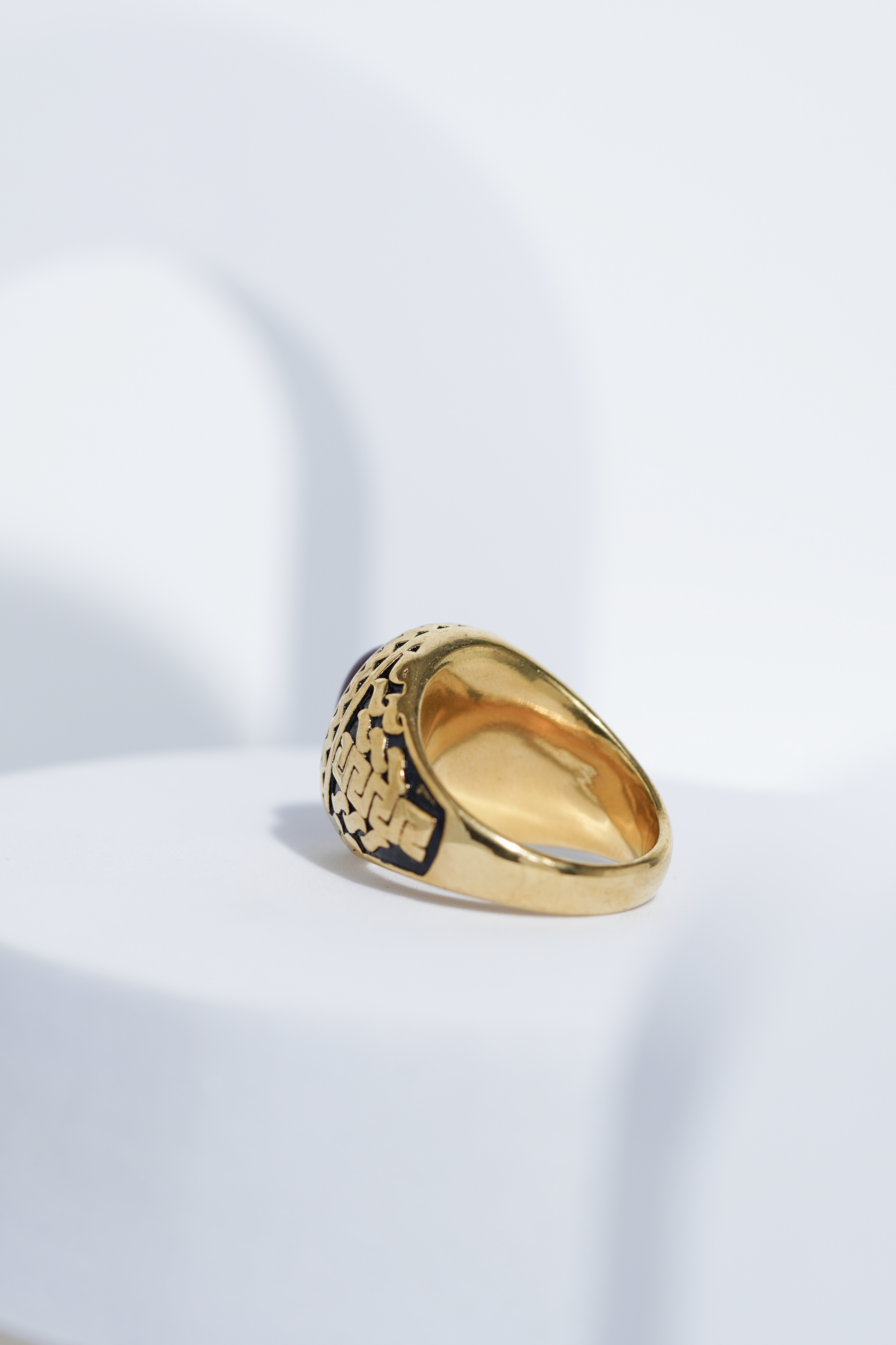 Oval Red Stone Diamond Ring For Men worldjewel.in men's ring