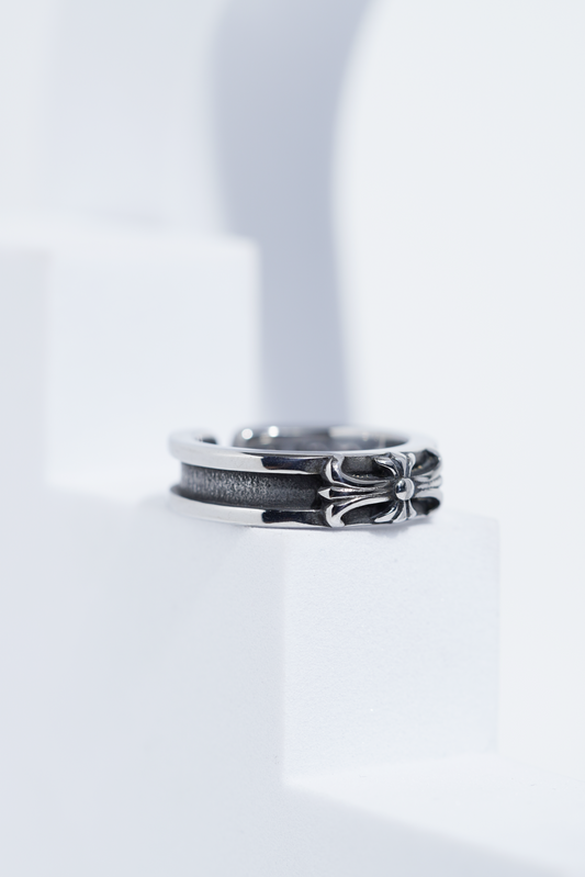 Aesthetic Silver Chain Pattern Ring For Men worldjewel.in men's ring
