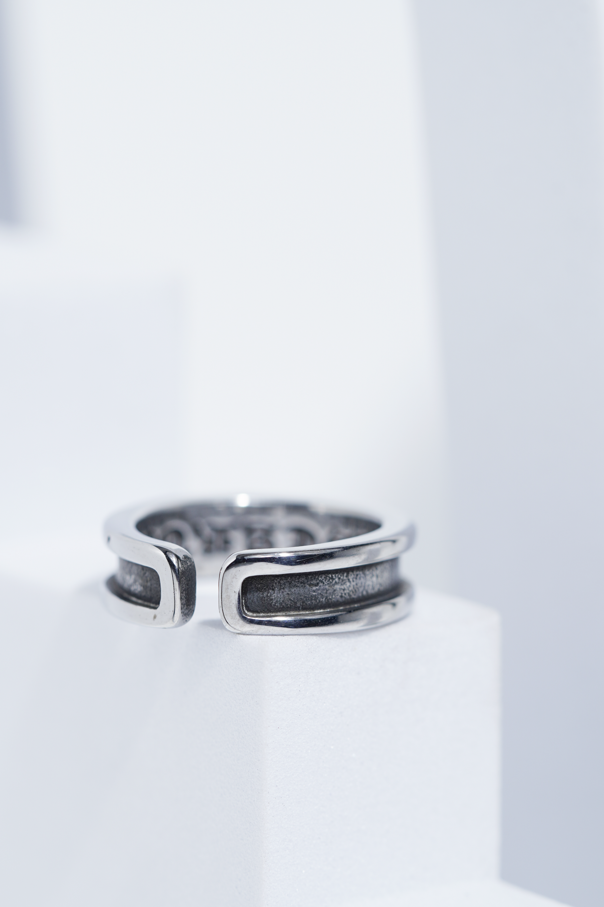 Aesthetic Silver Chain Pattern Ring For Men worldjewel.in men's ring