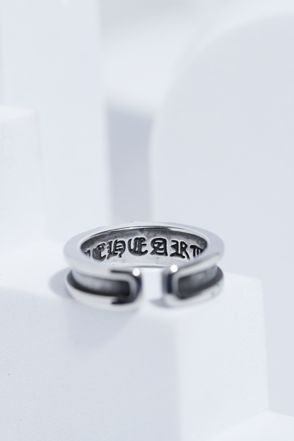 Aesthetic Silver Chain Pattern Ring For Men worldjewel.in men's ring