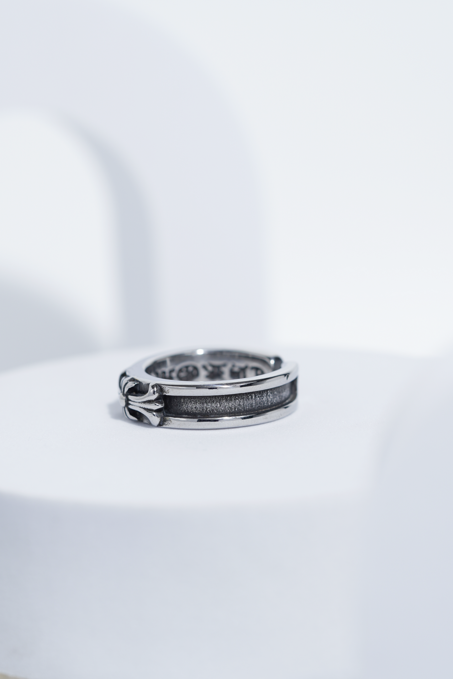 Aesthetic Silver Chain Pattern Ring For Men worldjewel.in men's ring