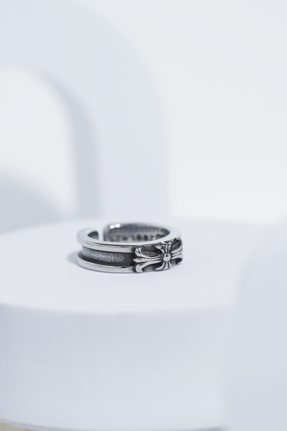 Aesthetic Silver Chain Pattern Ring For Men worldjewel.in men's ring