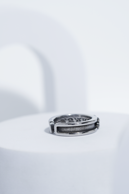 Aesthetic Silver Chain Pattern Ring For Men worldjewel.in men's ring