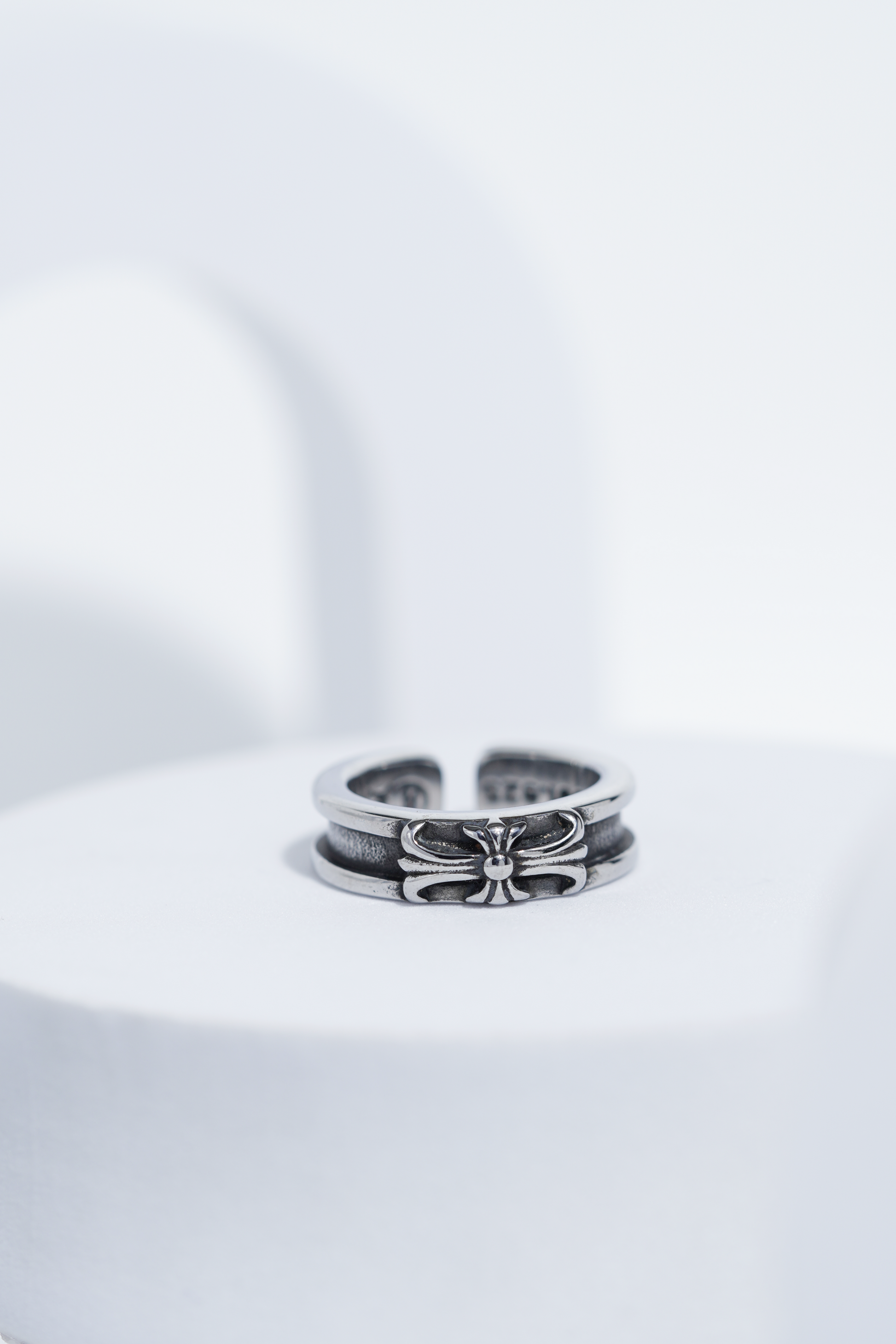Aesthetic Silver Chain Pattern Ring For Men worldjewel.in men's ring