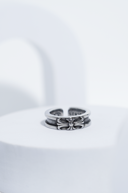 Aesthetic Silver Chain Pattern Ring For Men worldjewel.in men's ring