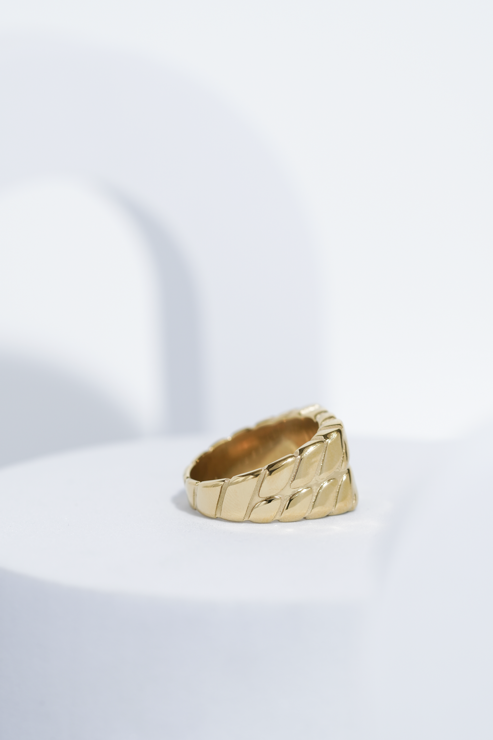 Twisted Pattern Silver & Golden Shiney Ring For Men worldjewel.in men's ring