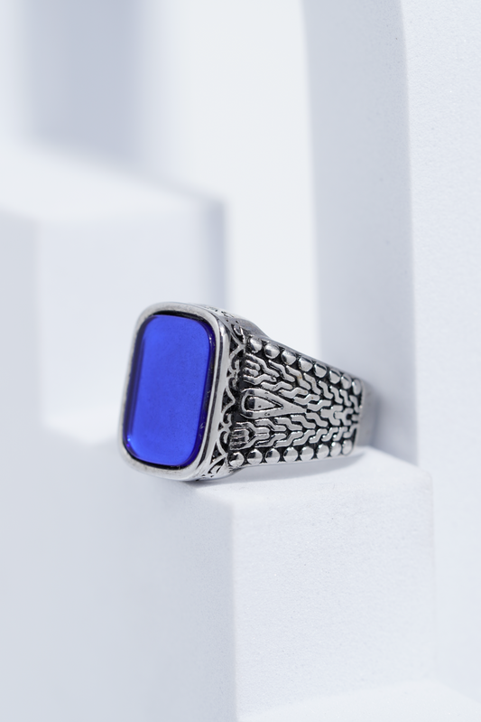 Dark Blue Diamond Turkish Ring Ring For Men worldjewel.in men's ring