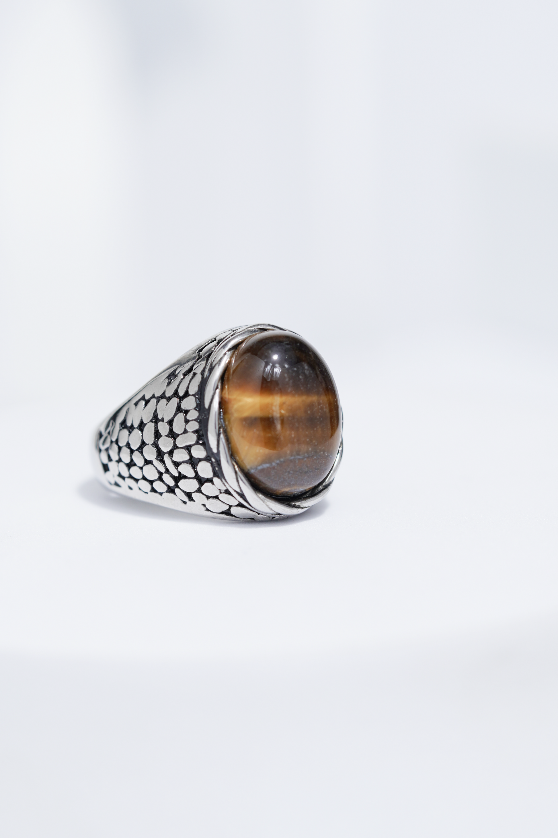 Wooden Textured Jem Turkish Ring For Men. worldjewel.in men's ring