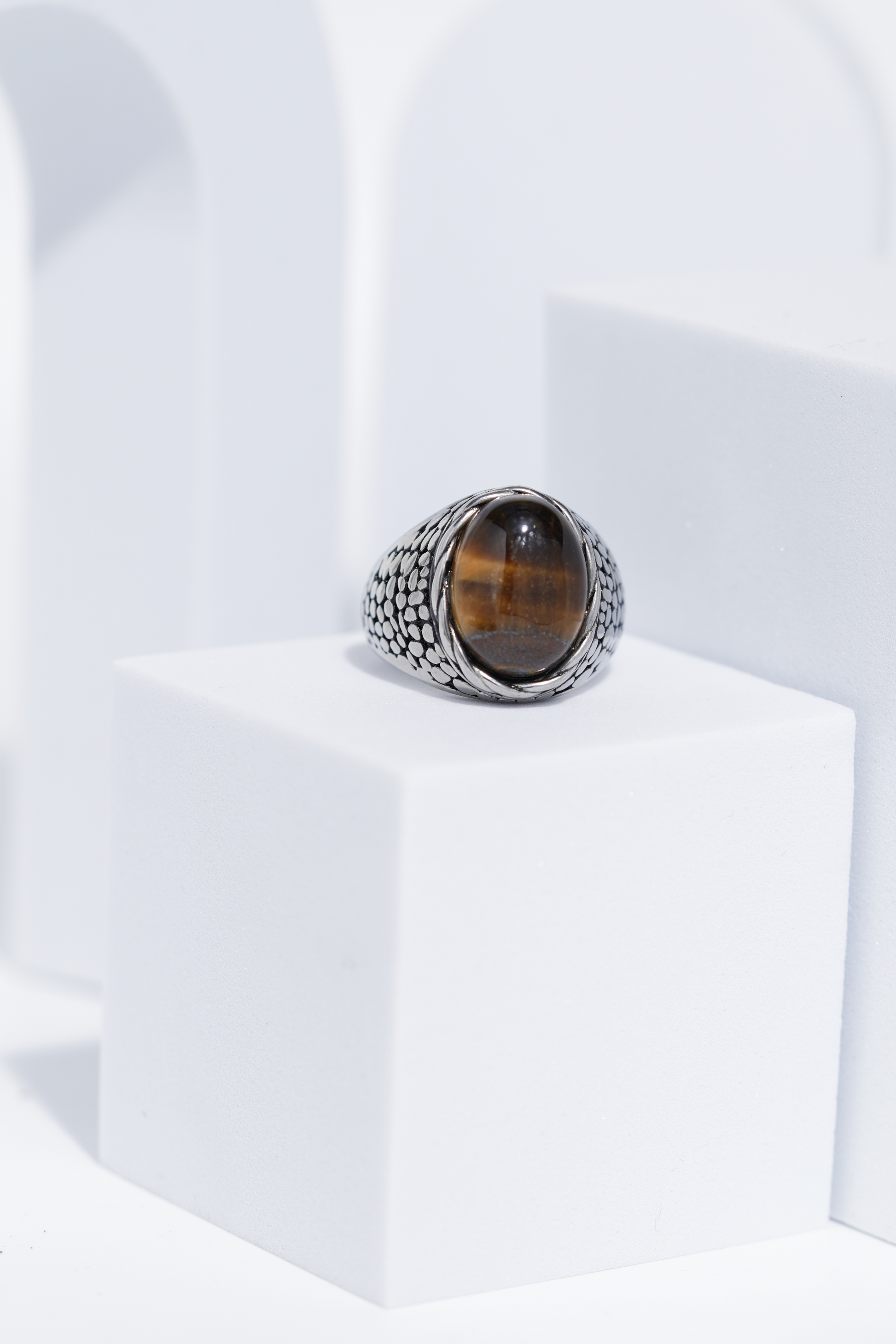 Wooden Textured Jem Turkish Ring For Men. worldjewel.in men's ring