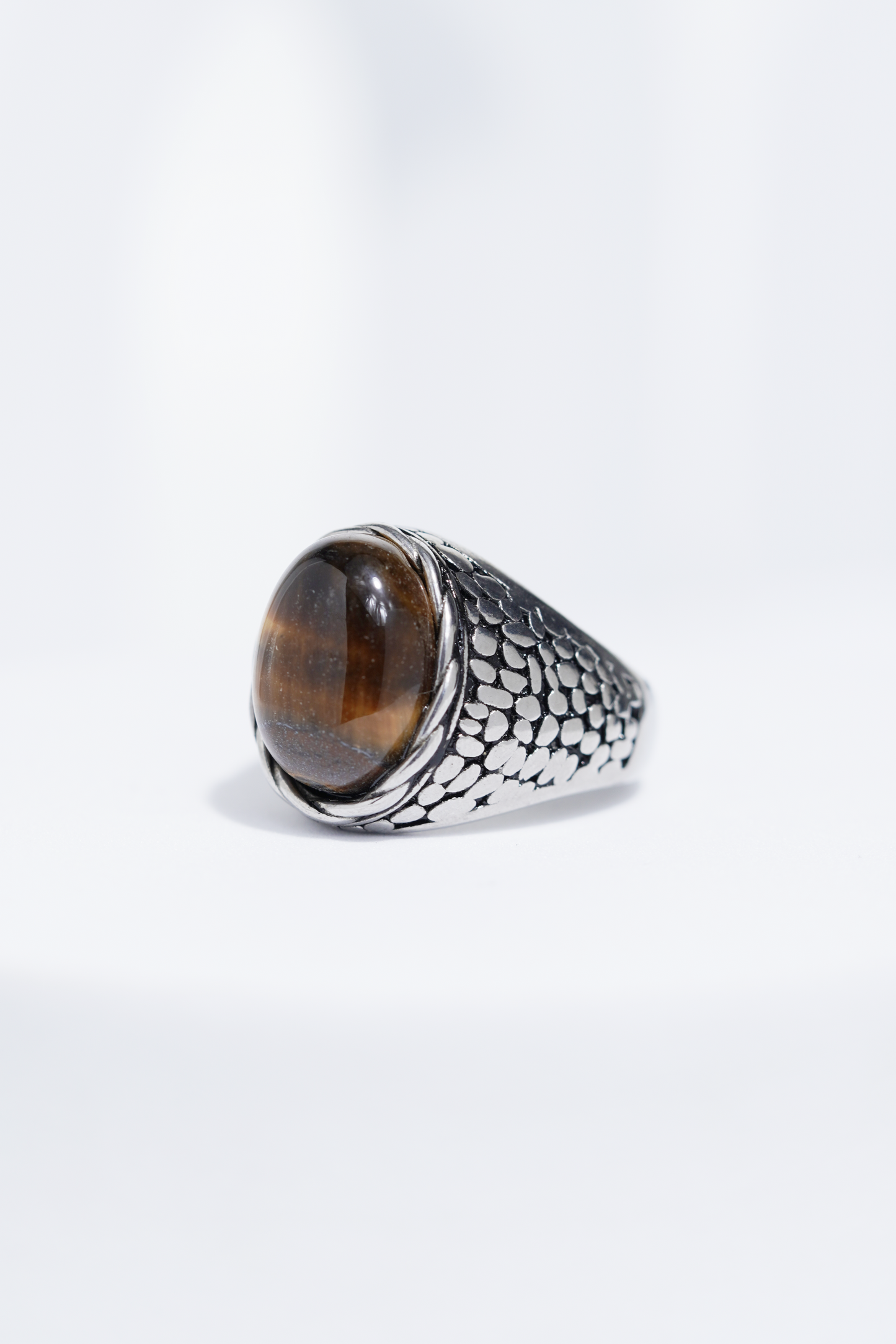 Wooden Textured Jem Turkish Ring For Men. worldjewel.in men's ring
