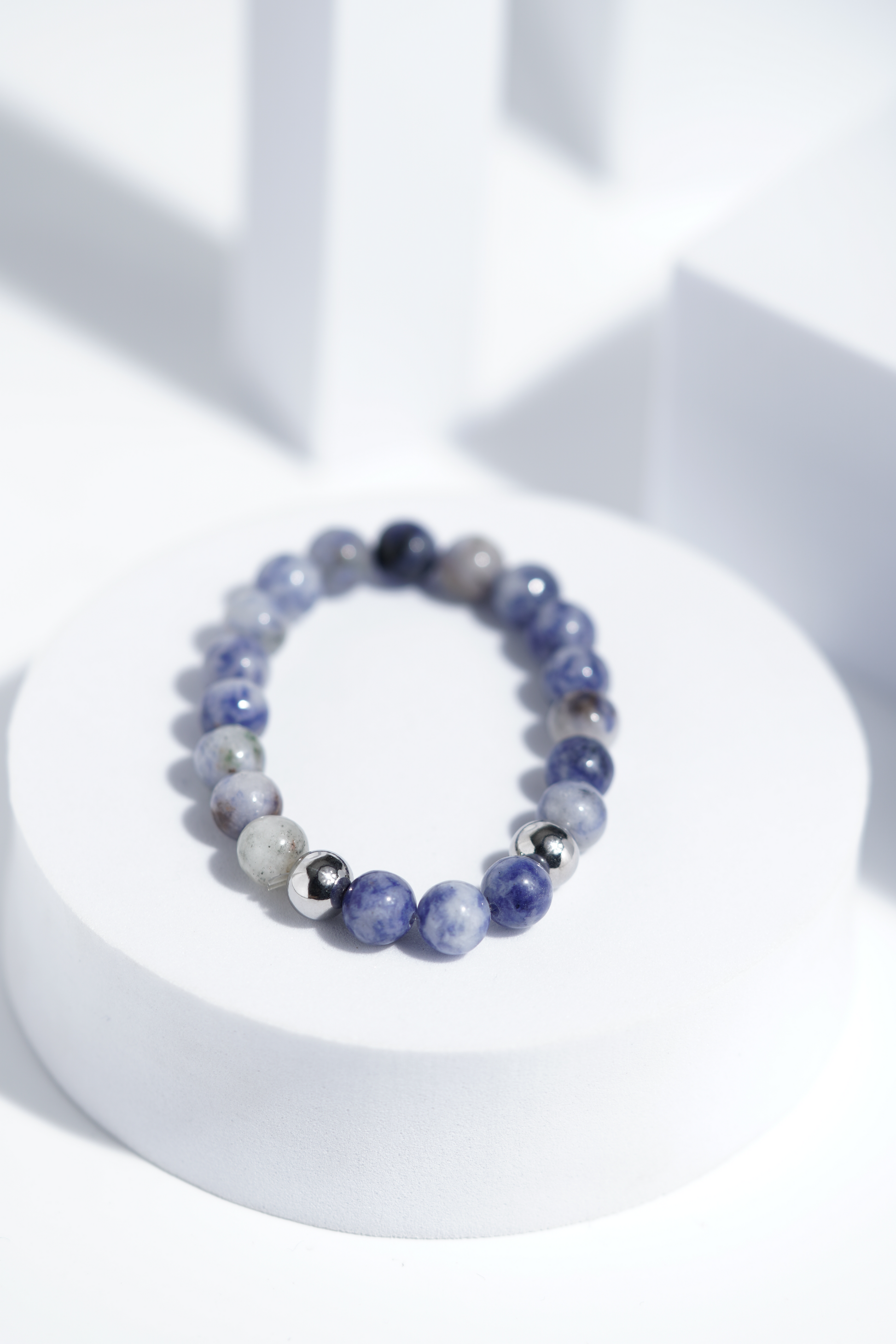 Shiney Blue Shade Bead Bracelets | Unisex. worldjewel.in Bead Bracelets