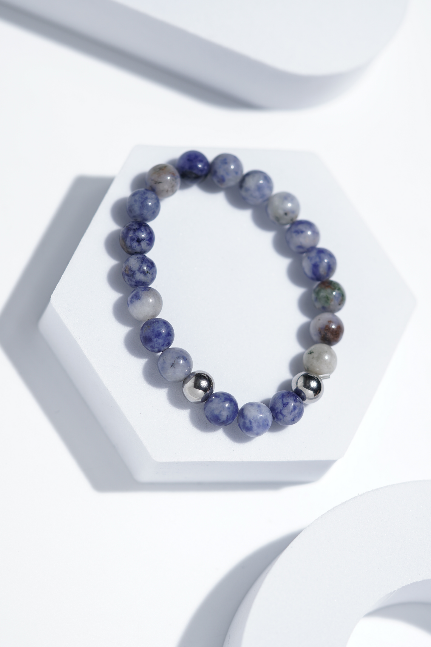 Shiney Blue Shade Bead Bracelets | Unisex. worldjewel.in Bead Bracelets