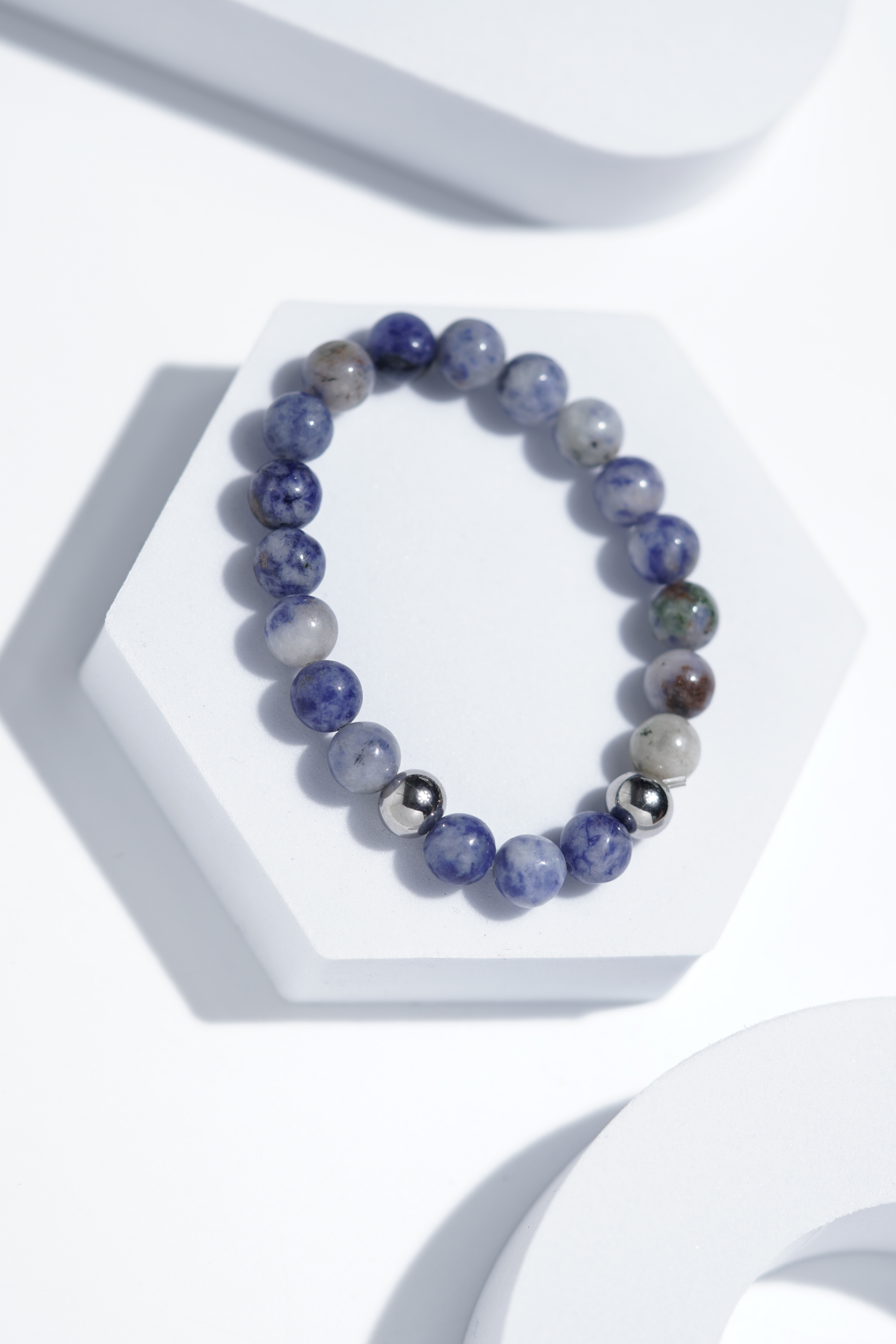 Shiney Blue Shade Bead Bracelets | Unisex. worldjewel.in Bead Bracelets