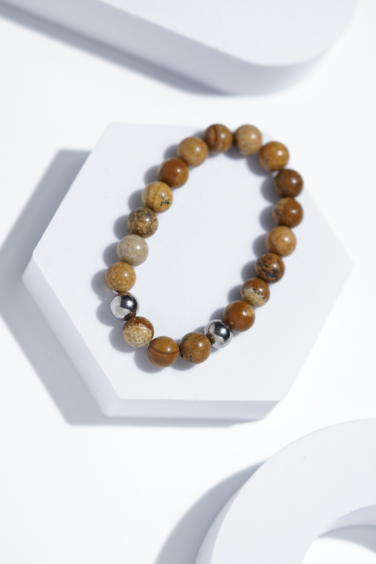 Shiney Brown Bead Bracelets | Unisex. worldjewel.in Bead Bracelets
