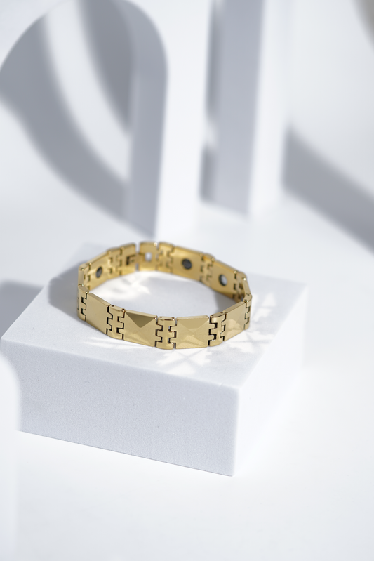 Golden Sleek - Ceramic bracelet for men. worldjewel.in men's bracelets