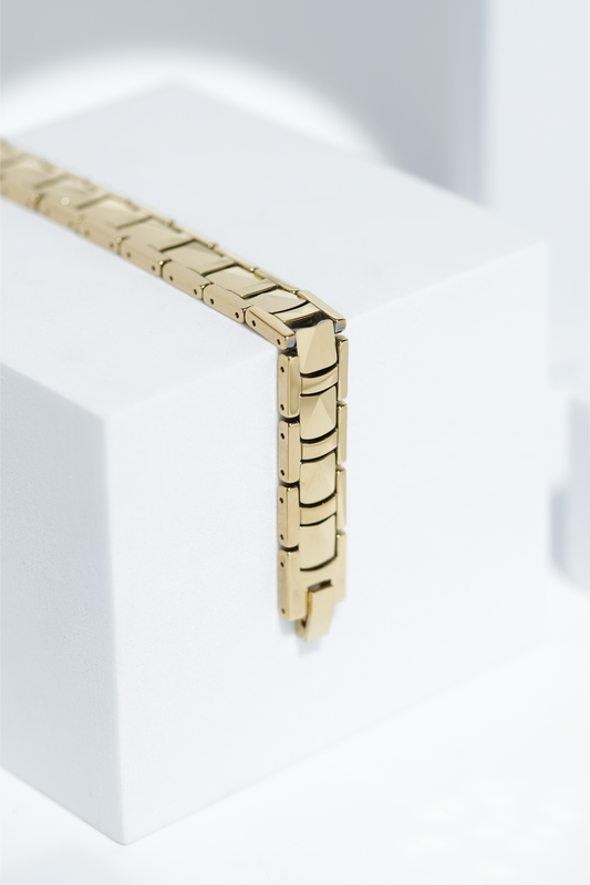 Golden Formal - Ceramic bracelet for men. worldjewel.in men's bracelets