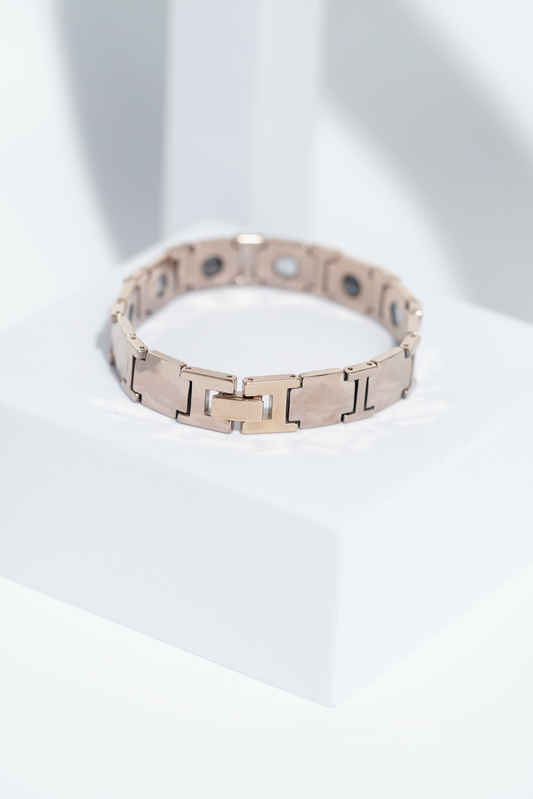 Rosegold Sun Glow - Ceramic bracelet for men. worldjewel.in men's bracelets
