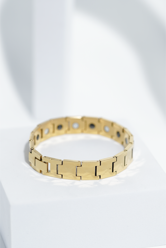 Golden Leaf - Ceramic bracelet for men. worldjewel.in men's bracelets