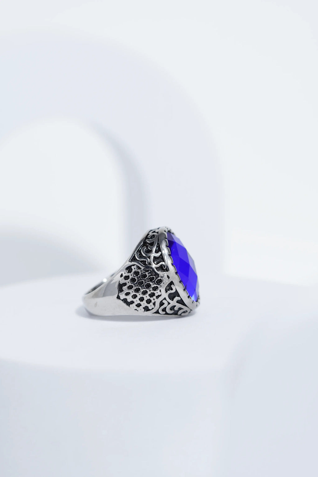 Dark Blue Diamond Turkish Ring Ring For Men worldjewel.in men's ring