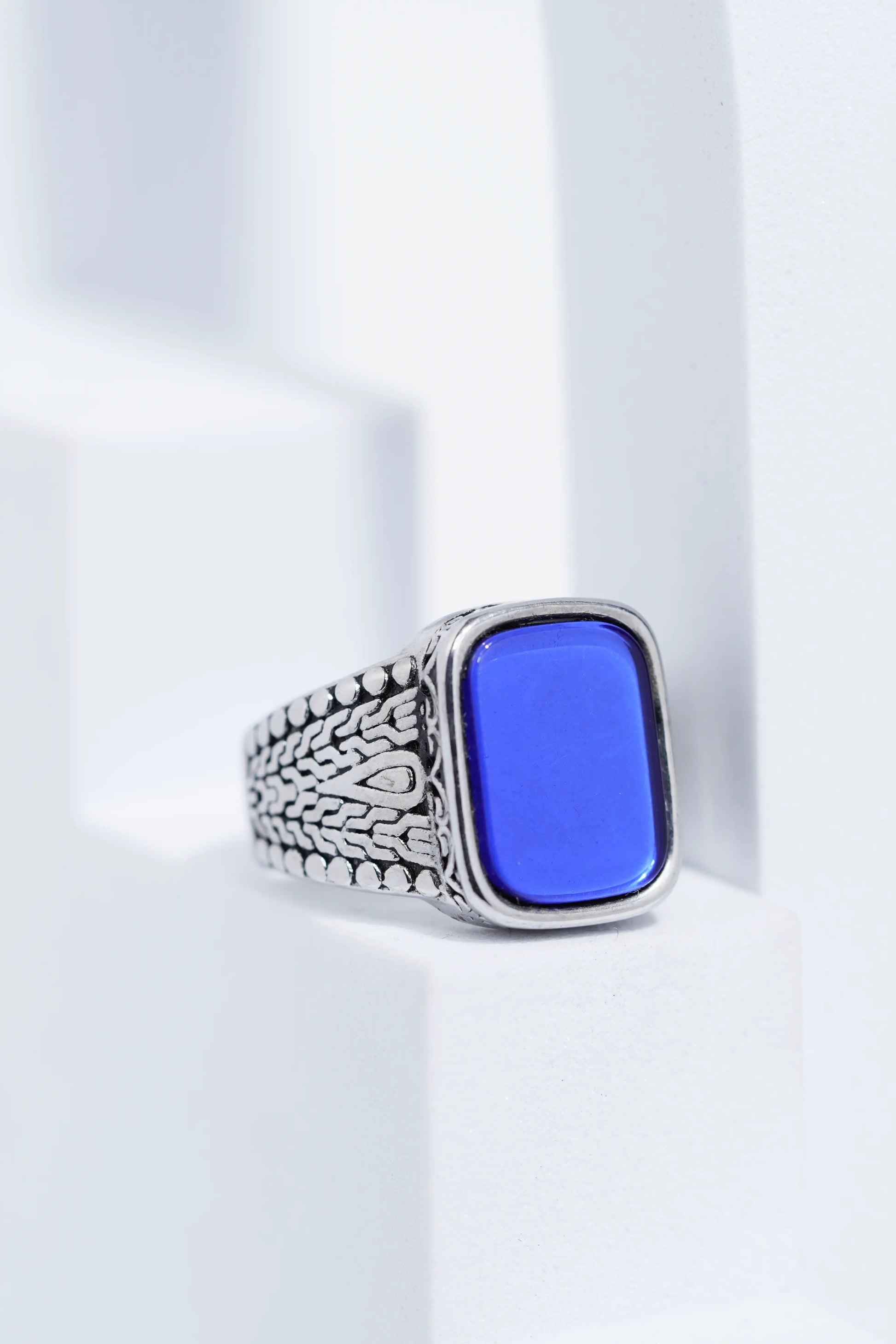 Dark Blue Stone Turkish Ring Ring For Men worldjewel.in men's ring