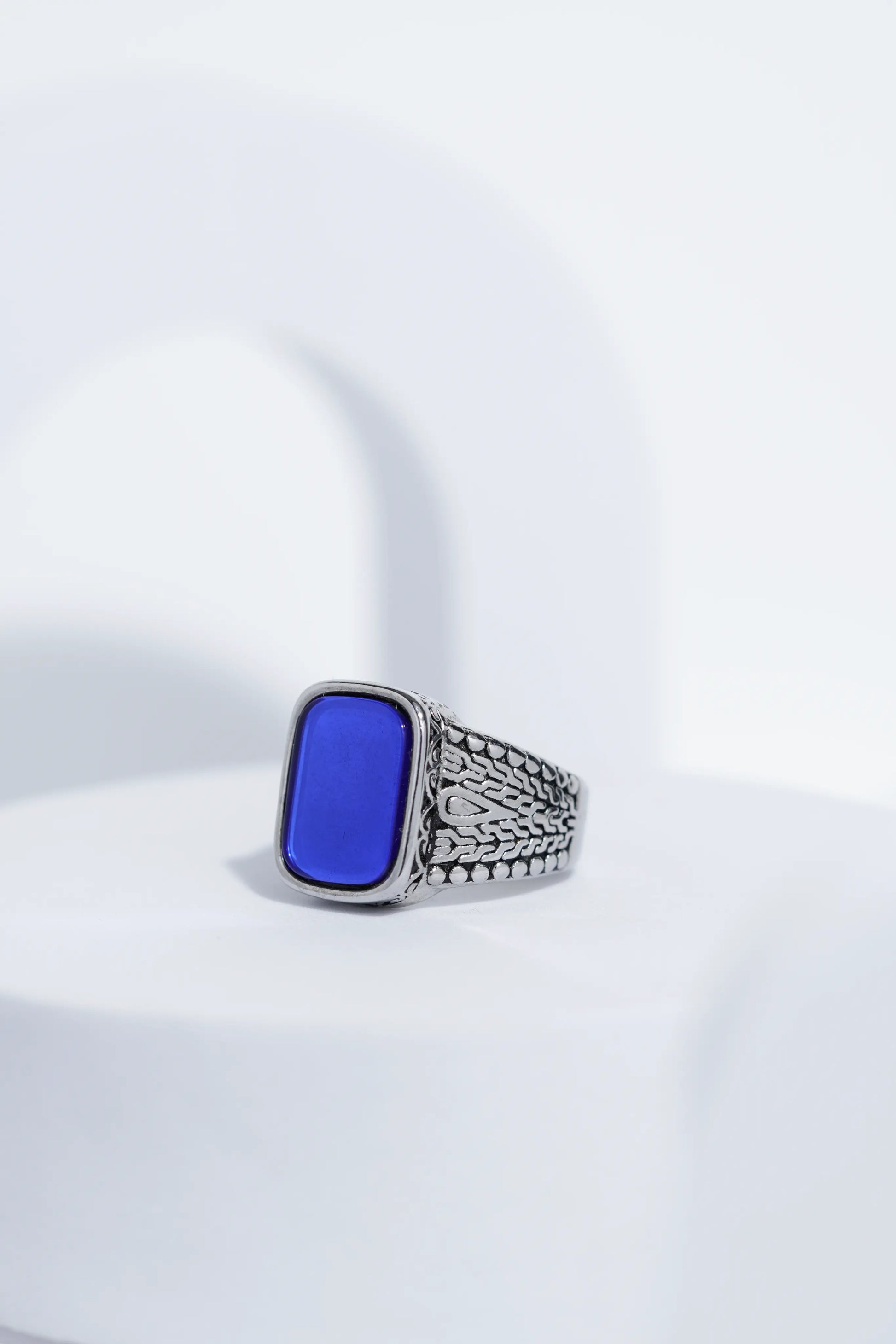 Dark Blue Stone Turkish Ring Ring For Men worldjewel.in men's ring
