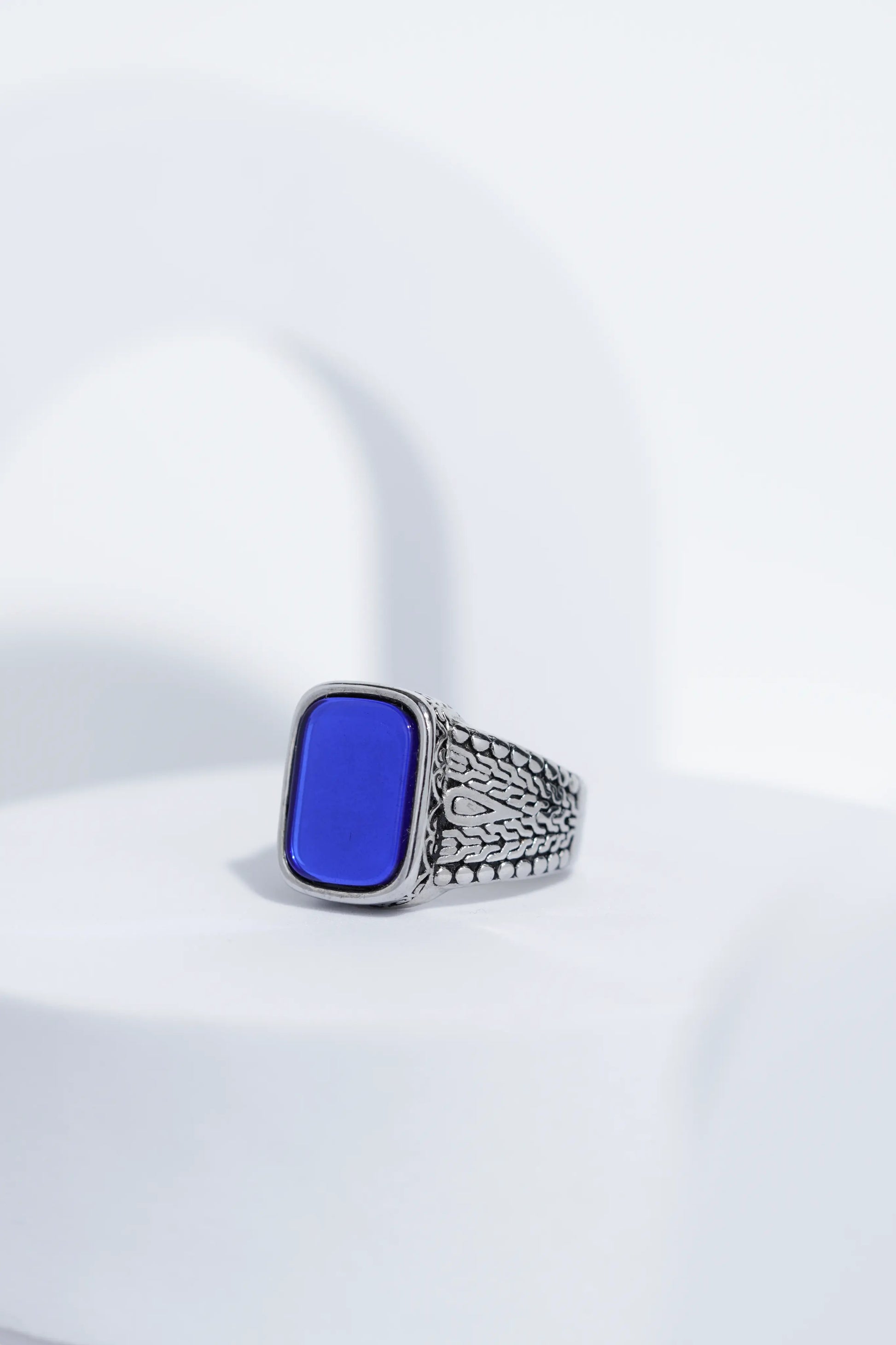 Dark Blue Stone Turkish Ring Ring For Men worldjewel.in men's ring