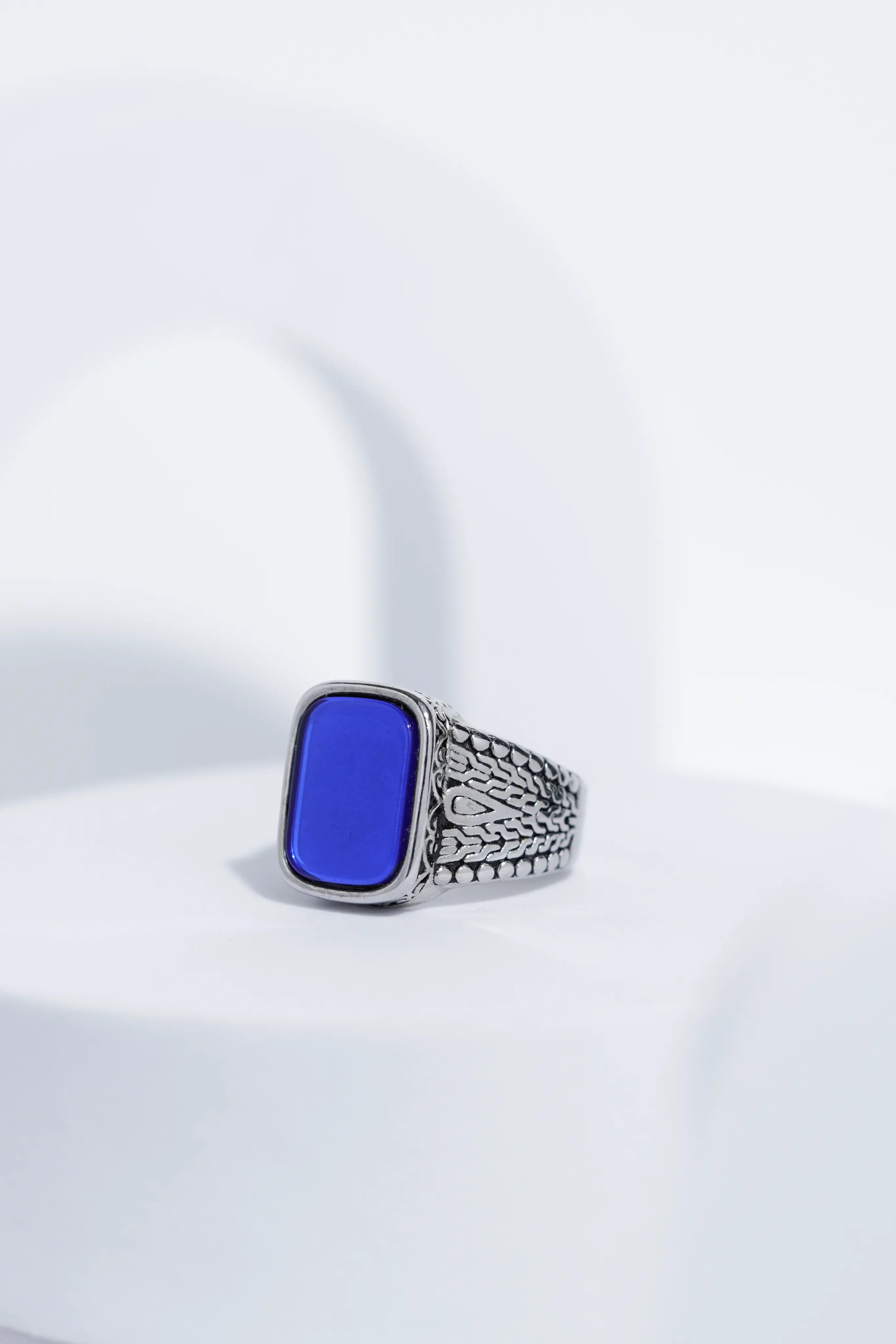 Dark Blue Stone Turkish Ring Ring For Men worldjewel.in men's ring