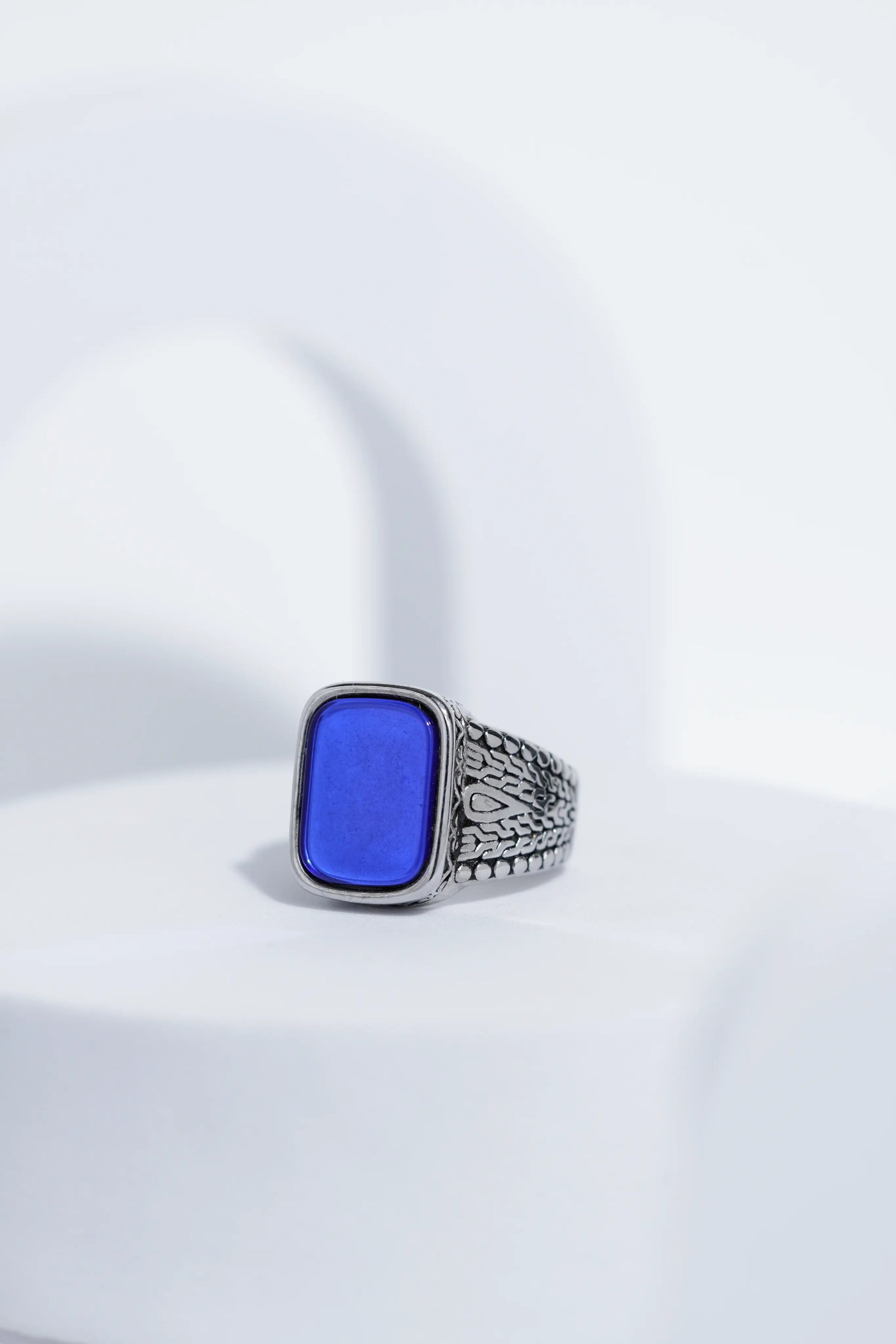 Dark Blue Stone Turkish Ring Ring For Men worldjewel.in men's ring