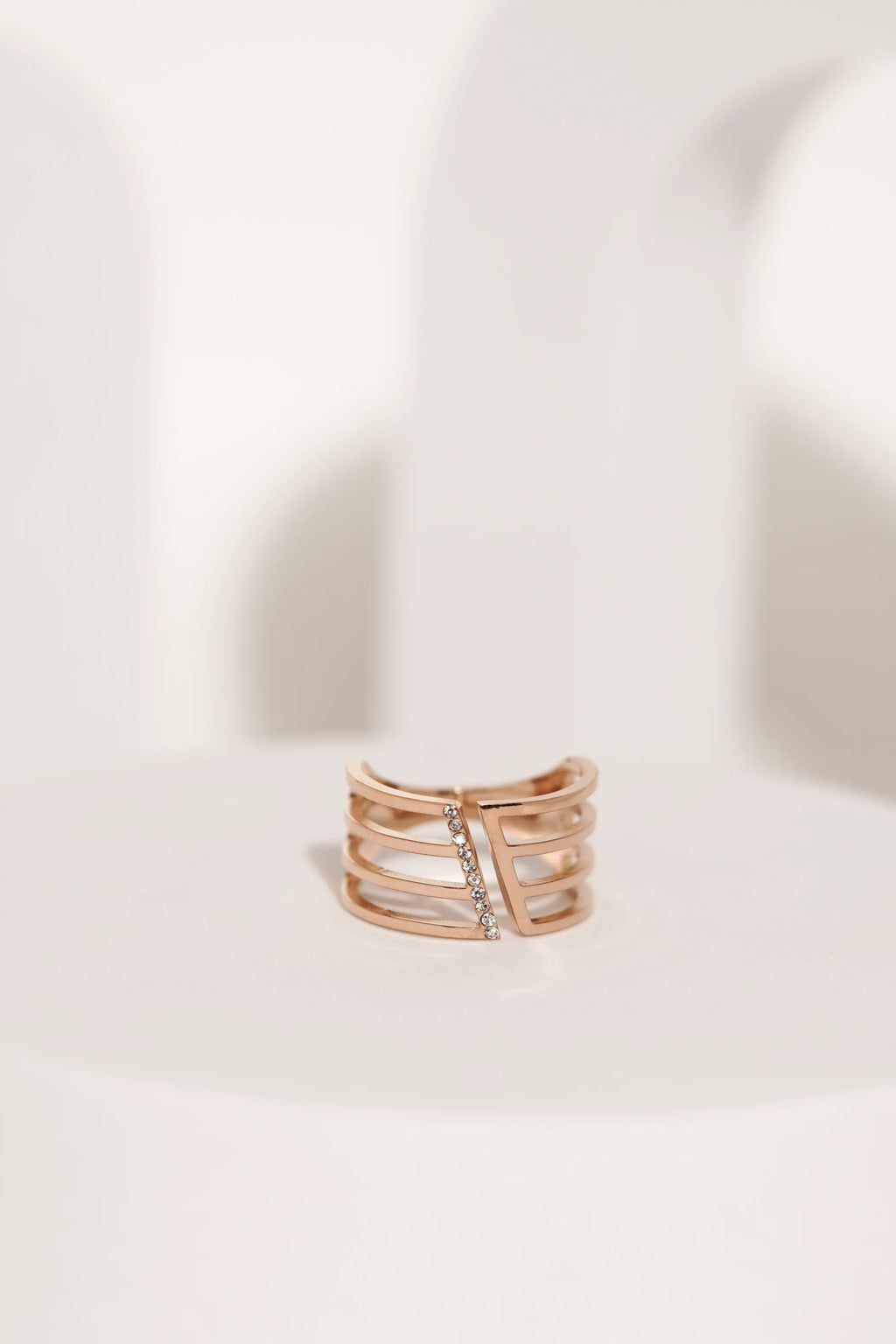 Diamond Line Ring worldjewel.in ADJUSTABLE RING