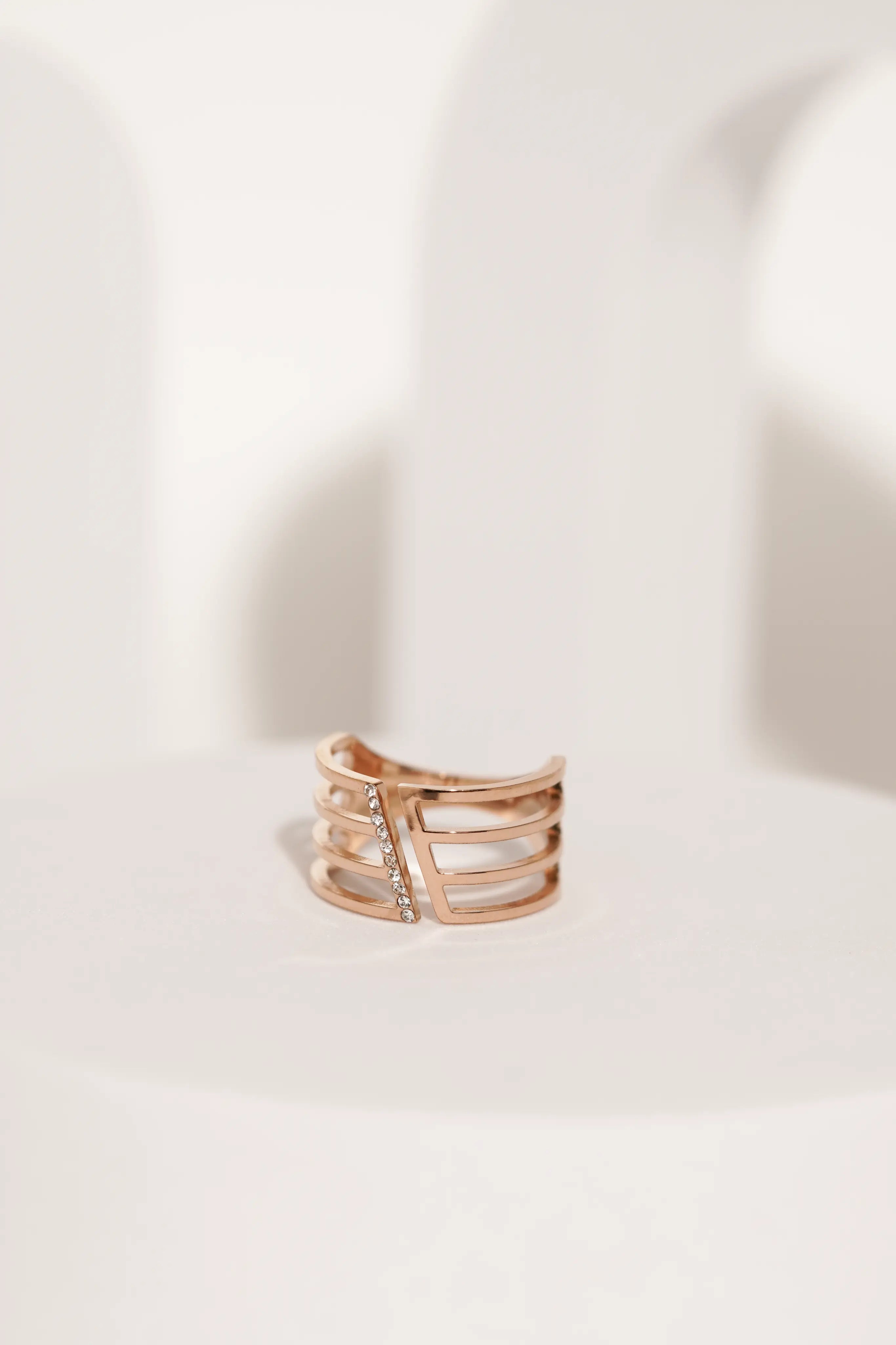 Diamond Line Ring worldjewel.in ADJUSTABLE RING