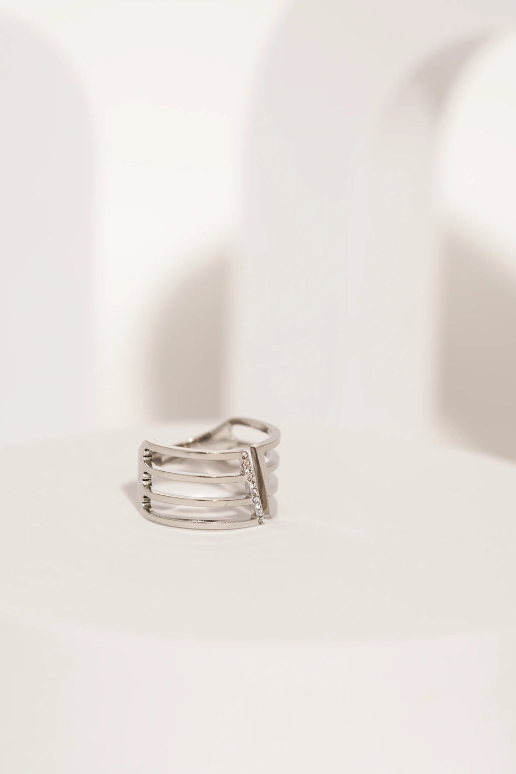 Diamond Line Ring worldjewel.in ADJUSTABLE RING