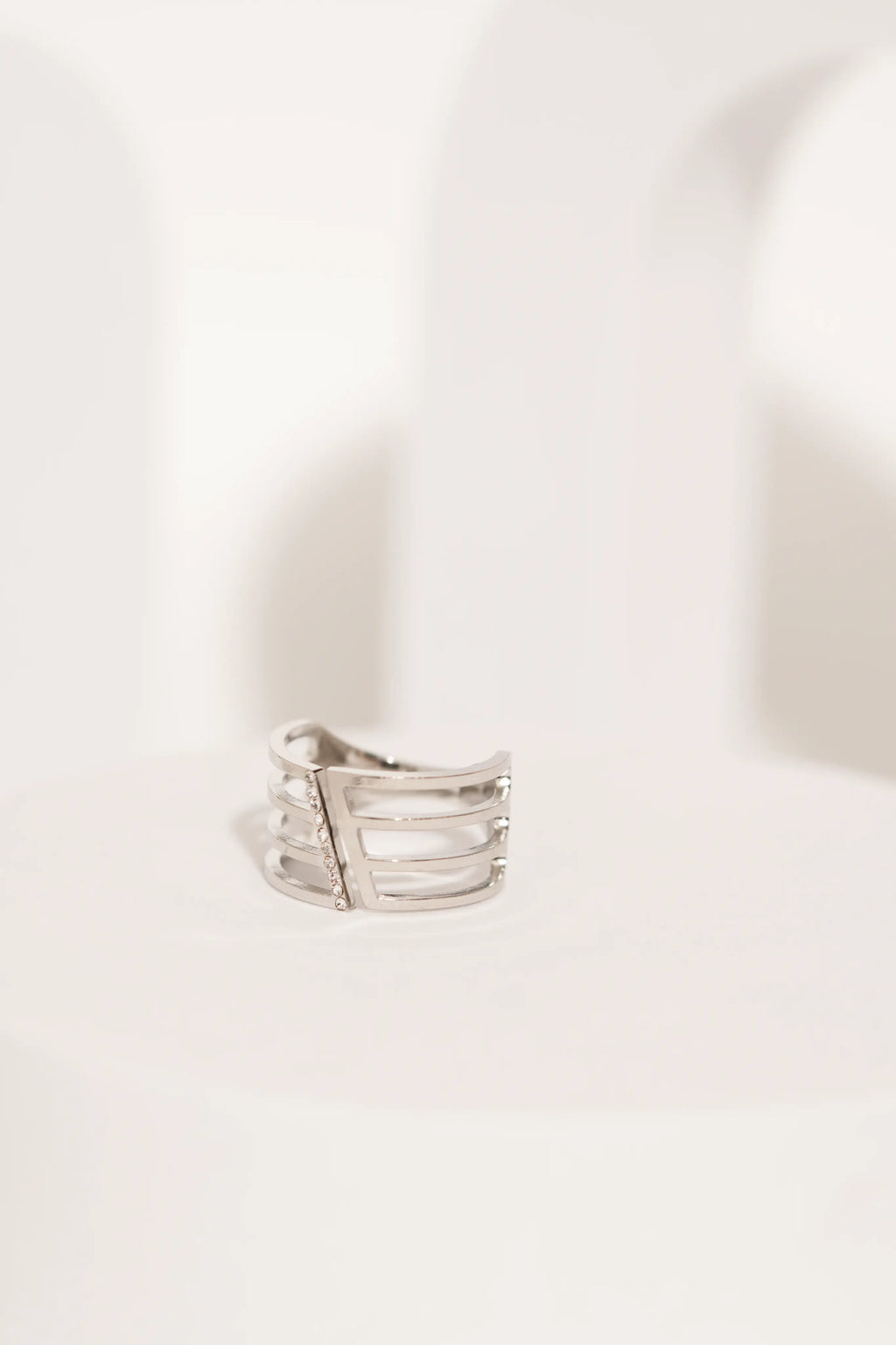 Diamond Line Ring worldjewel.in ADJUSTABLE RING