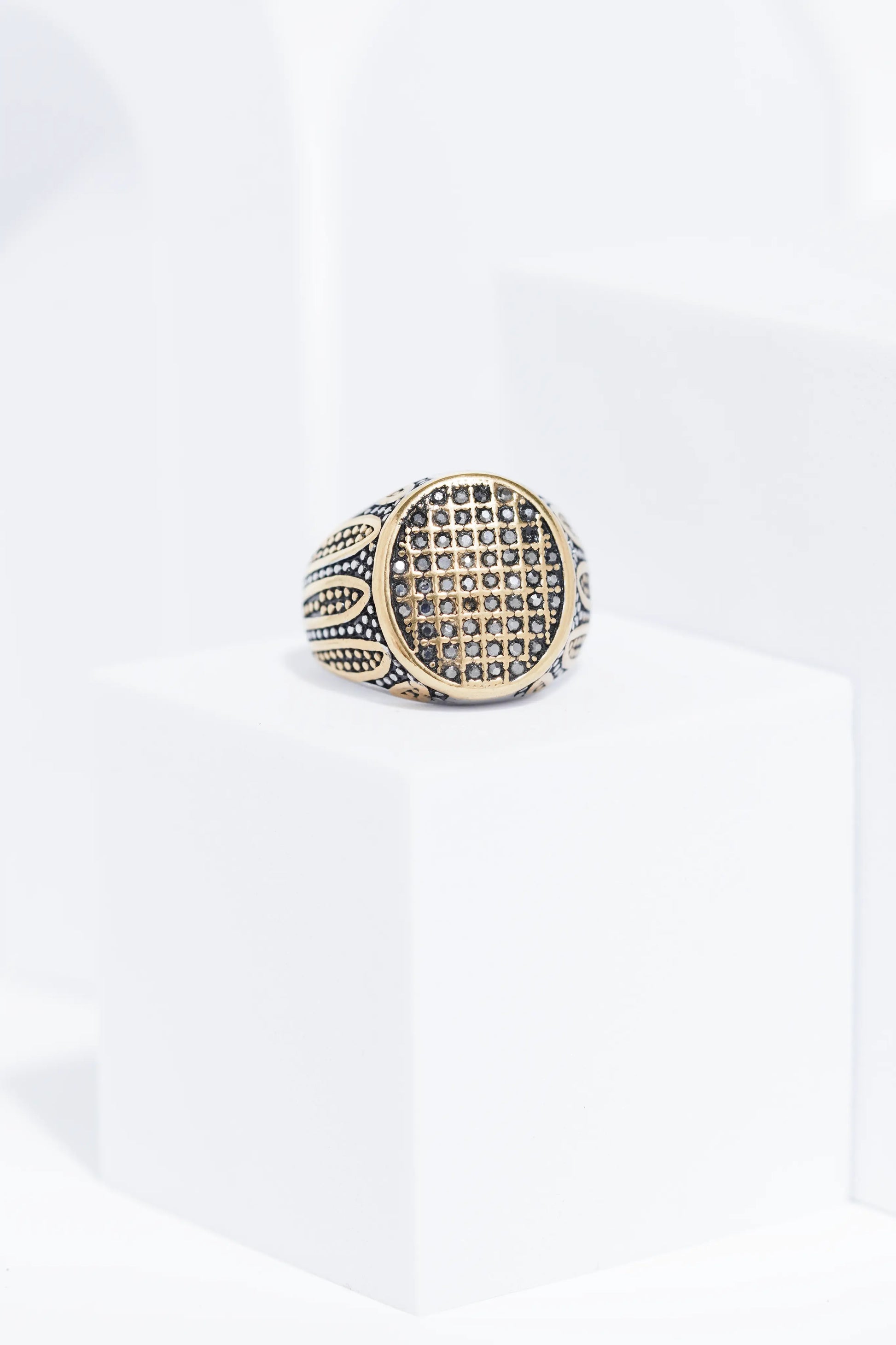 Diamond Studded Stainless Steel Turkish Ring. worldjewel.in men's ring