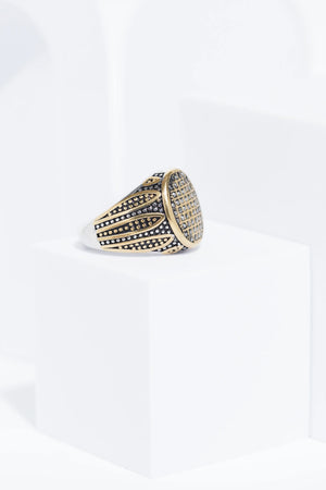 Diamond Studded Stainless Steel Turkish Ring. worldjewel.in men's ring