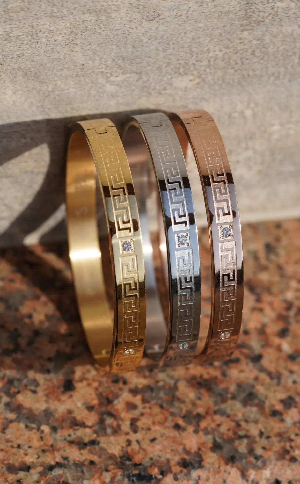 Diamond greek pattern - kada For Men. worldjewel.in men's bracelets