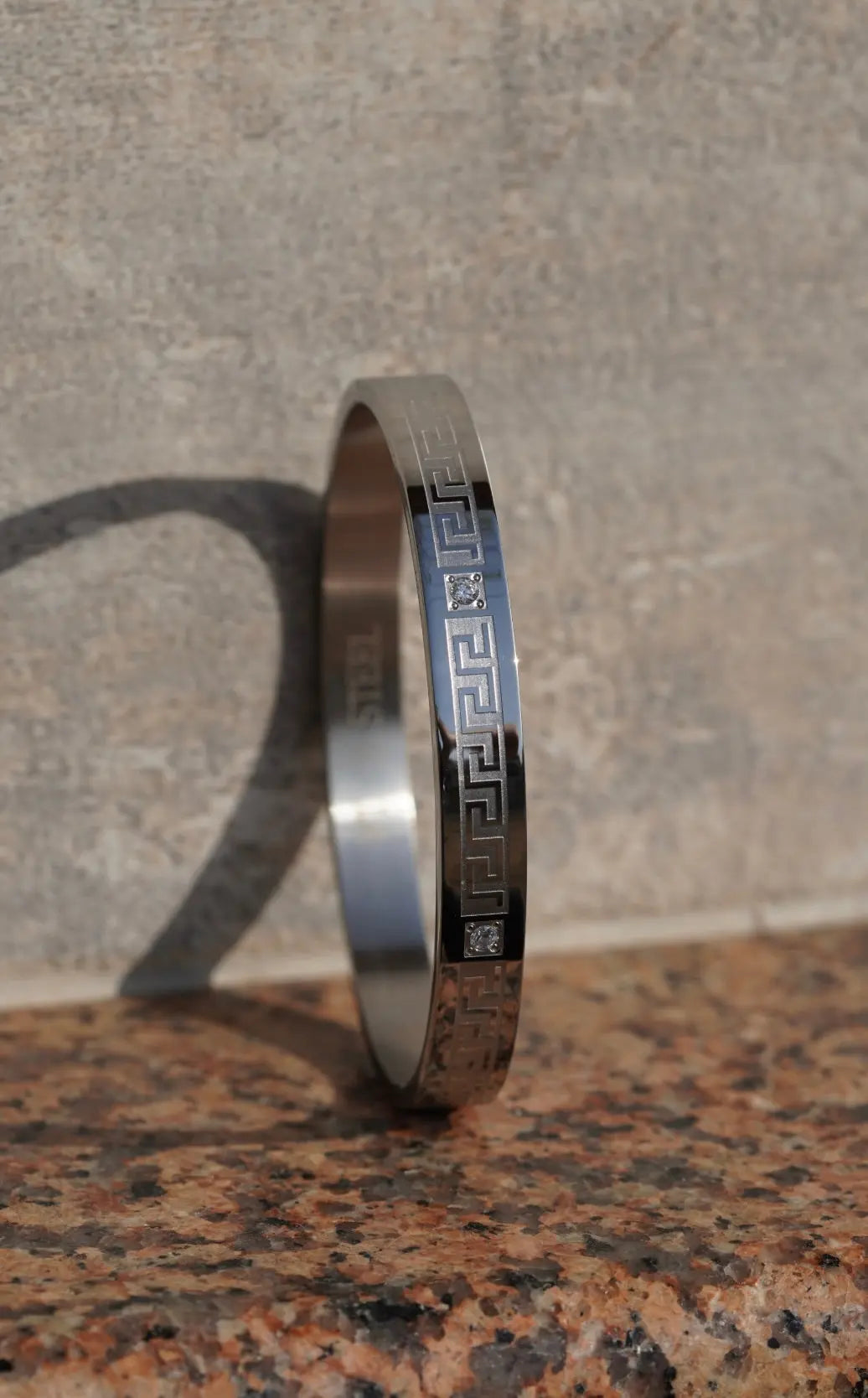 Diamond greek pattern - kada For Men. worldjewel.in men's bracelets