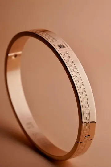 Diamond sleek pattern kada | Stainless Steel bracelet for men's | Anti-Tarnish. - worldjewel.in