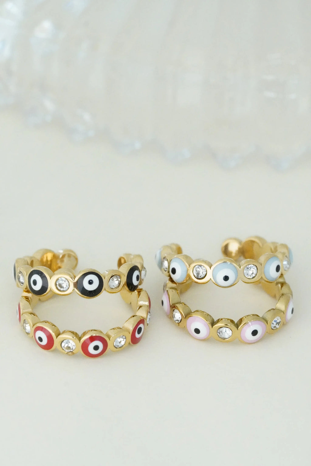 Evil Eye Adjustable Ring worldjewel.in ADJUSTABLE RING