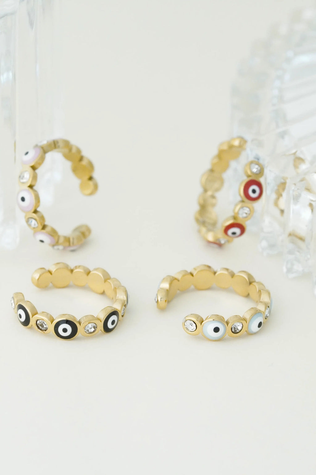 Evil Eye Adjustable Ring worldjewel.in ADJUSTABLE RING