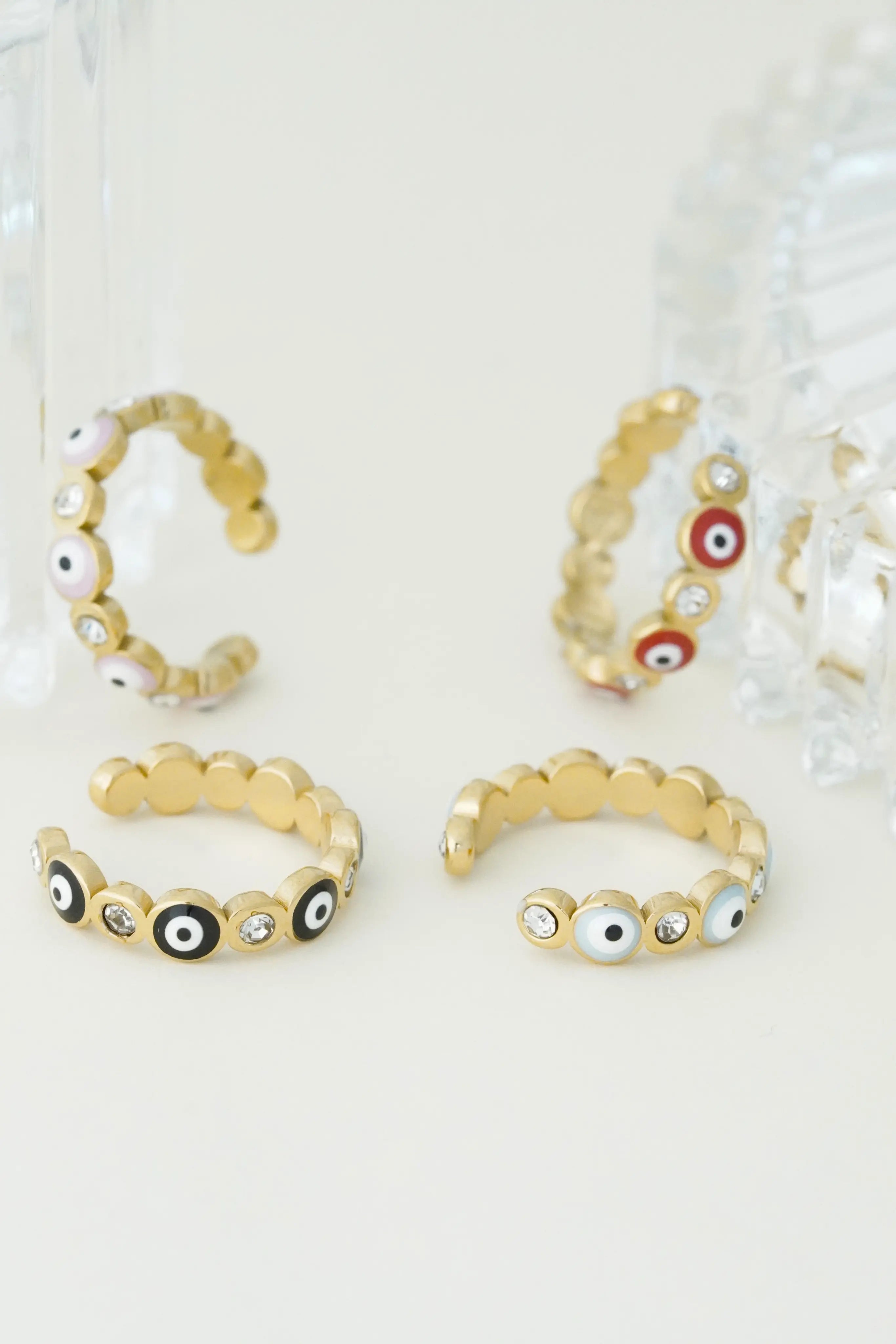 Evil Eye Adjustable Ring worldjewel.in ADJUSTABLE RING