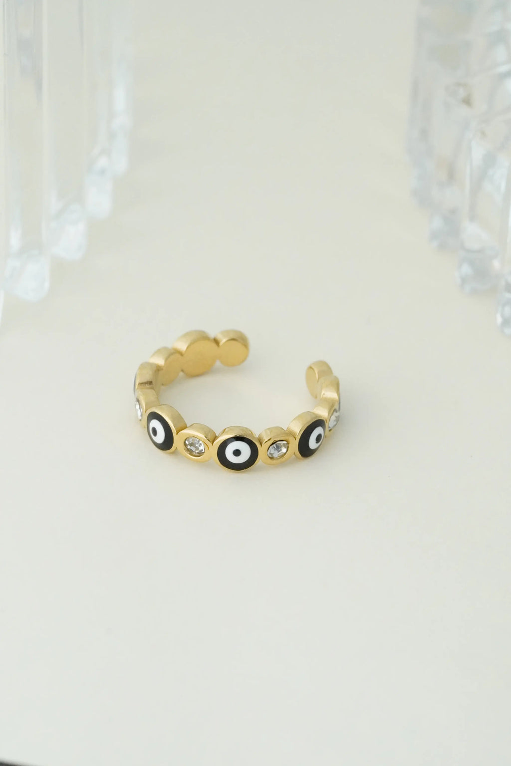 Evil Eye Adjustable Ring worldjewel.in ADJUSTABLE RING