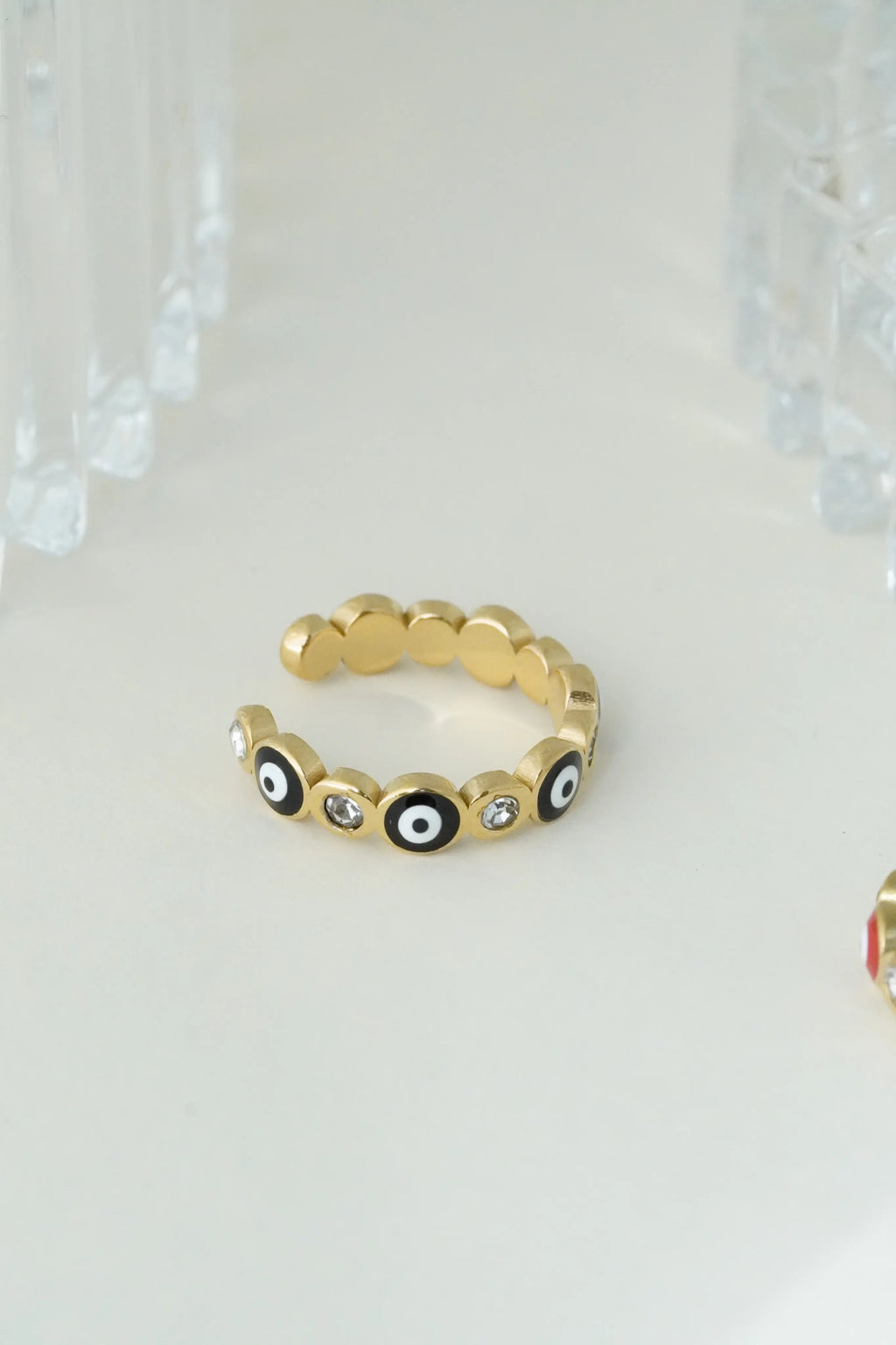 Evil Eye Adjustable Ring worldjewel.in ADJUSTABLE RING