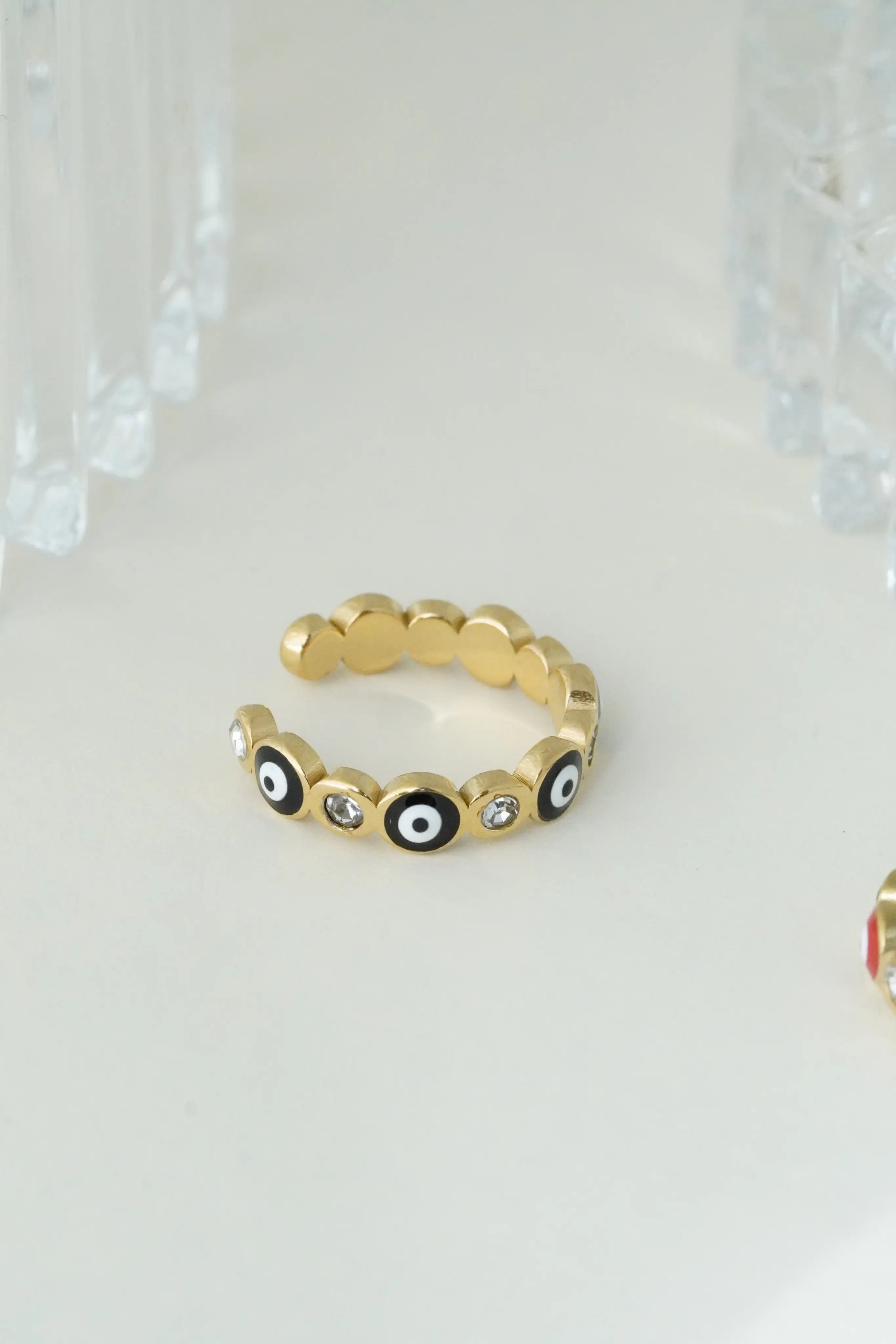 Evil Eye Adjustable Ring worldjewel.in ADJUSTABLE RING