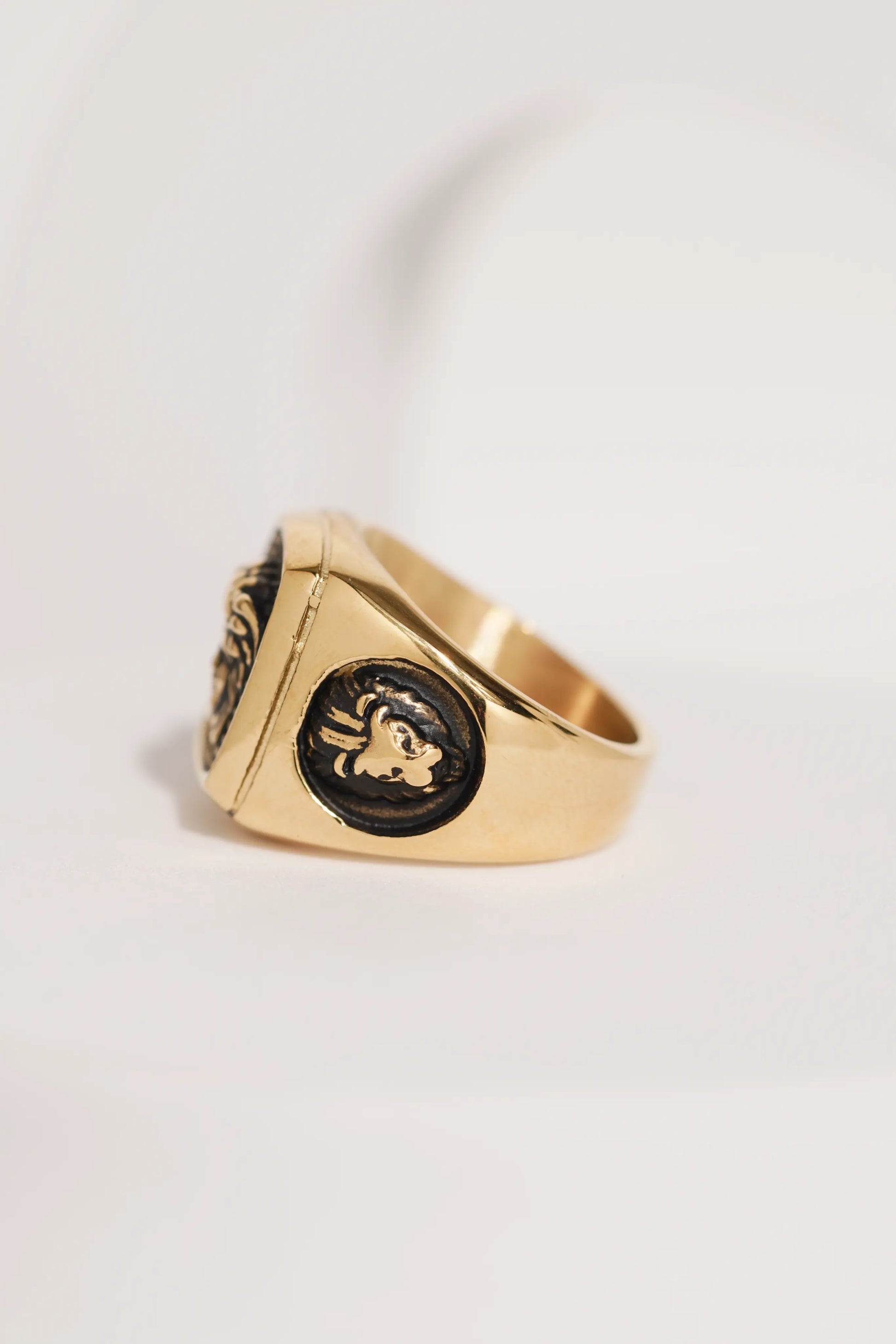 Fancy Oxidised Stainless Steel Ring For Men worldjewel.in men's ring