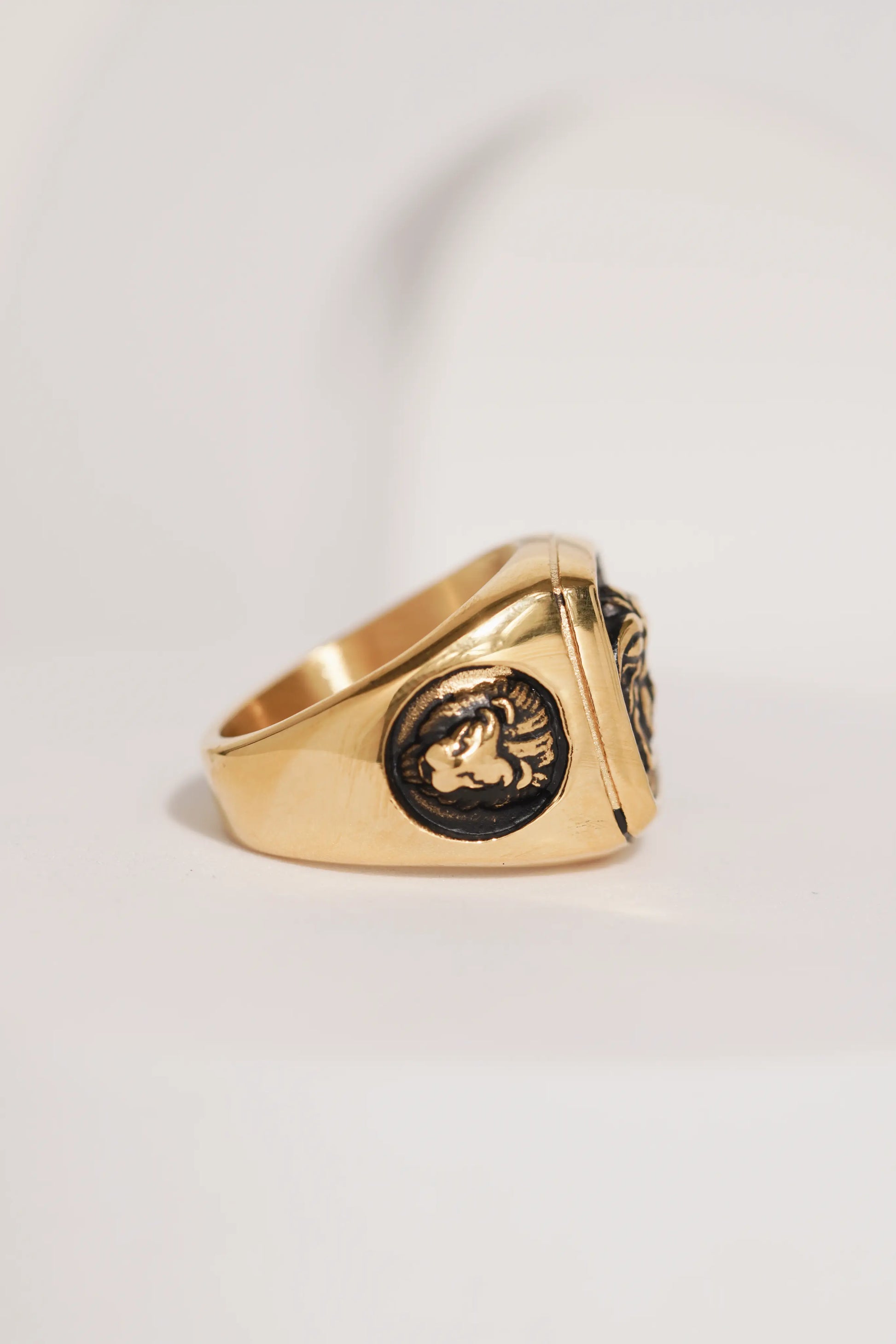 Fancy Oxidised Stainless Steel Ring For Men worldjewel.in men's ring